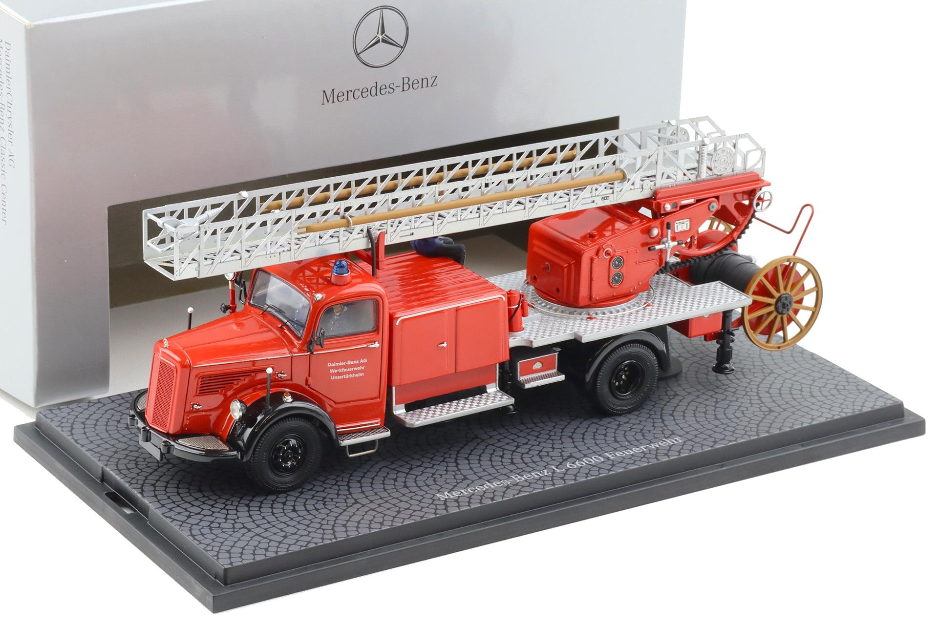1:43 Schuco Mercedes L6600 Feuerwehr Werksfeuerwehr Untertürkheim DEALER VERSION