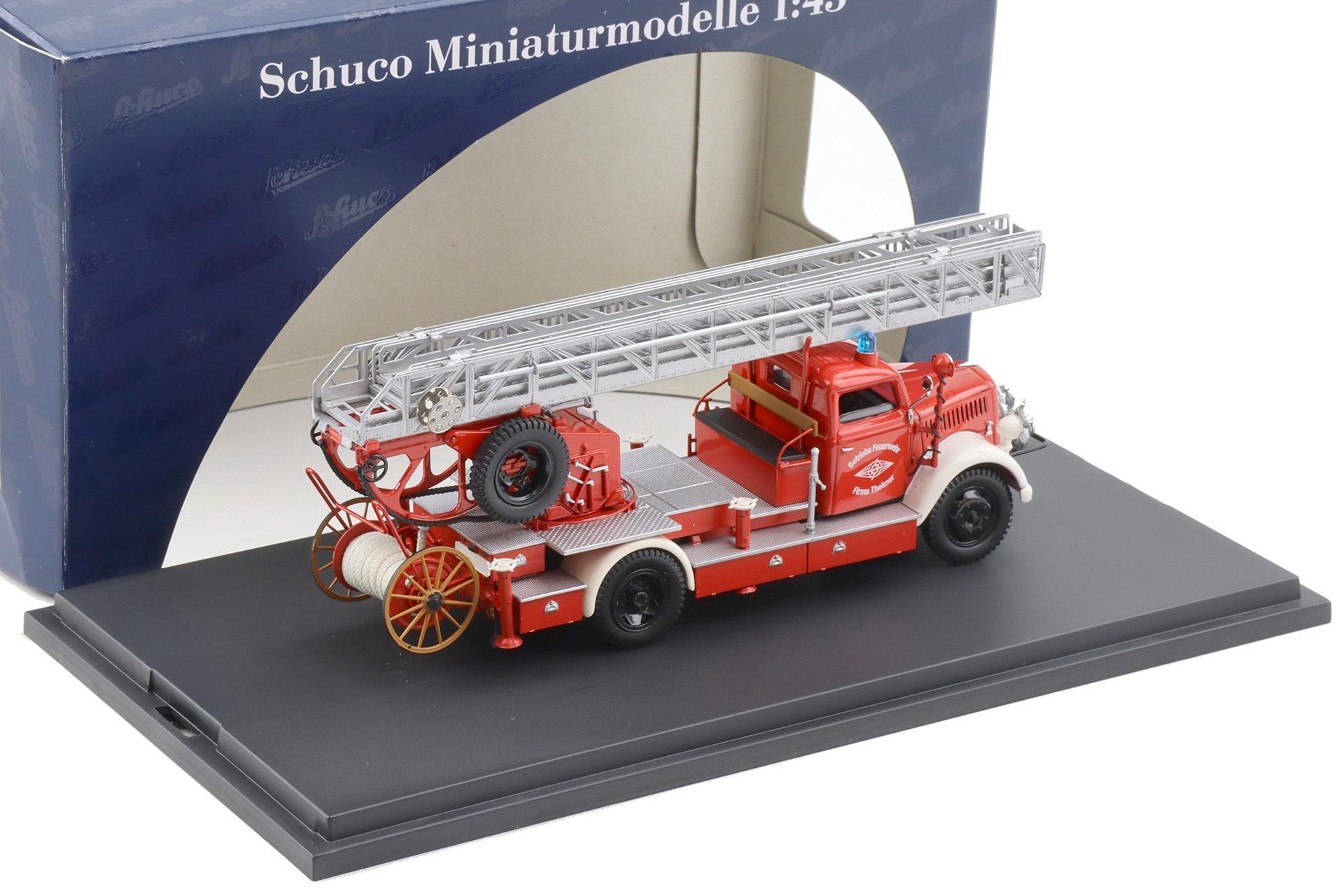 1:43 Schuco Opel Blitz S 3t Feuerwehr Betriebsfeuerwehr Firma Theimer red