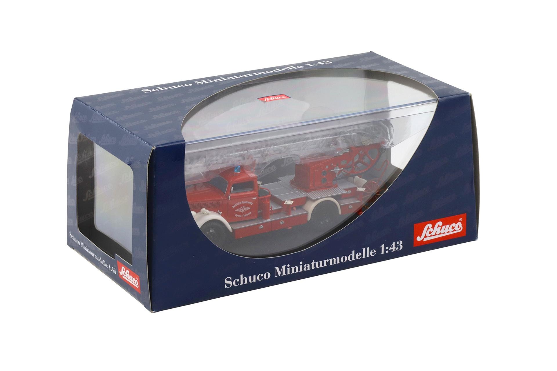 1:43 Schuco Opel Blitz S 3t Feuerwehr Betriebsfeuerwehr Firma Theimer red