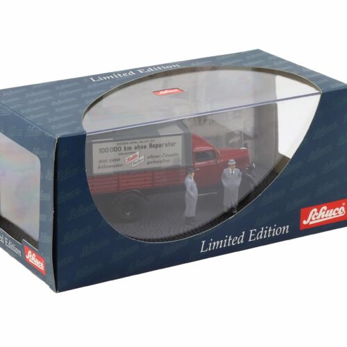 1:43 Schuco Opel Blitz S 3t Pritsche/ Plane Fulda Reifen with figures