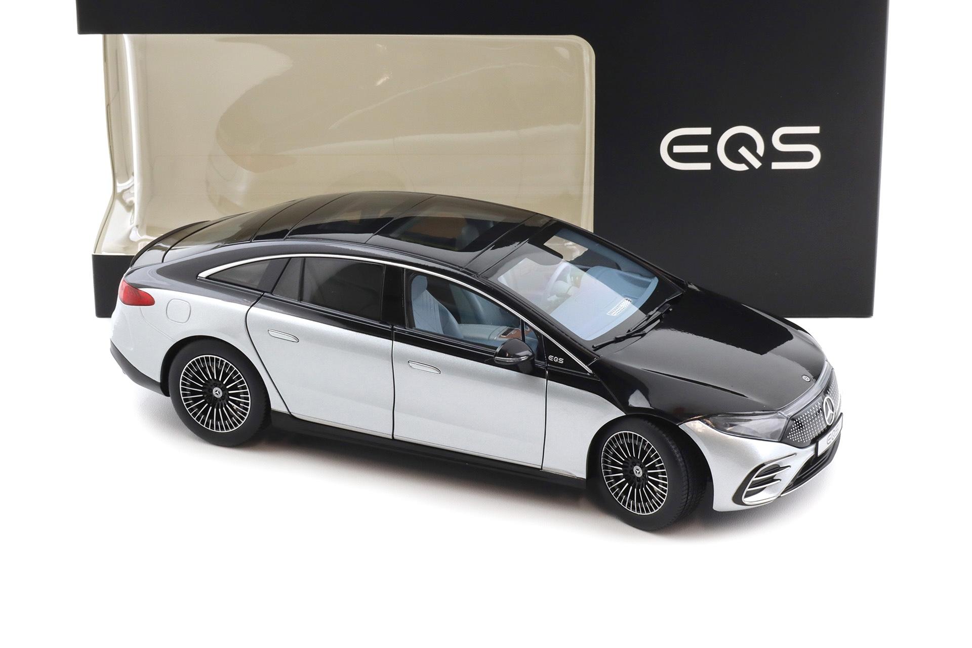 1:18 NZG Mercedes EQS V297 Limousine with light black/ silver DEALER VERSION