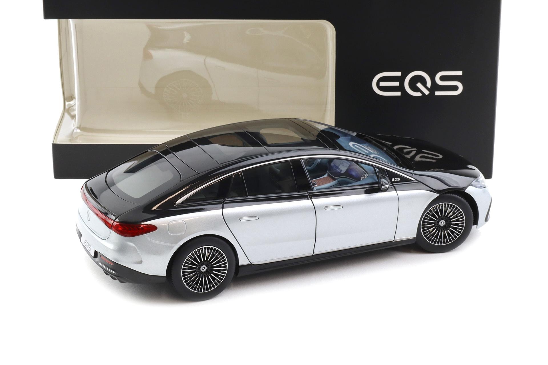 1:18 NZG Mercedes EQS V297 Limousine with light black/ silver DEALER VERSION