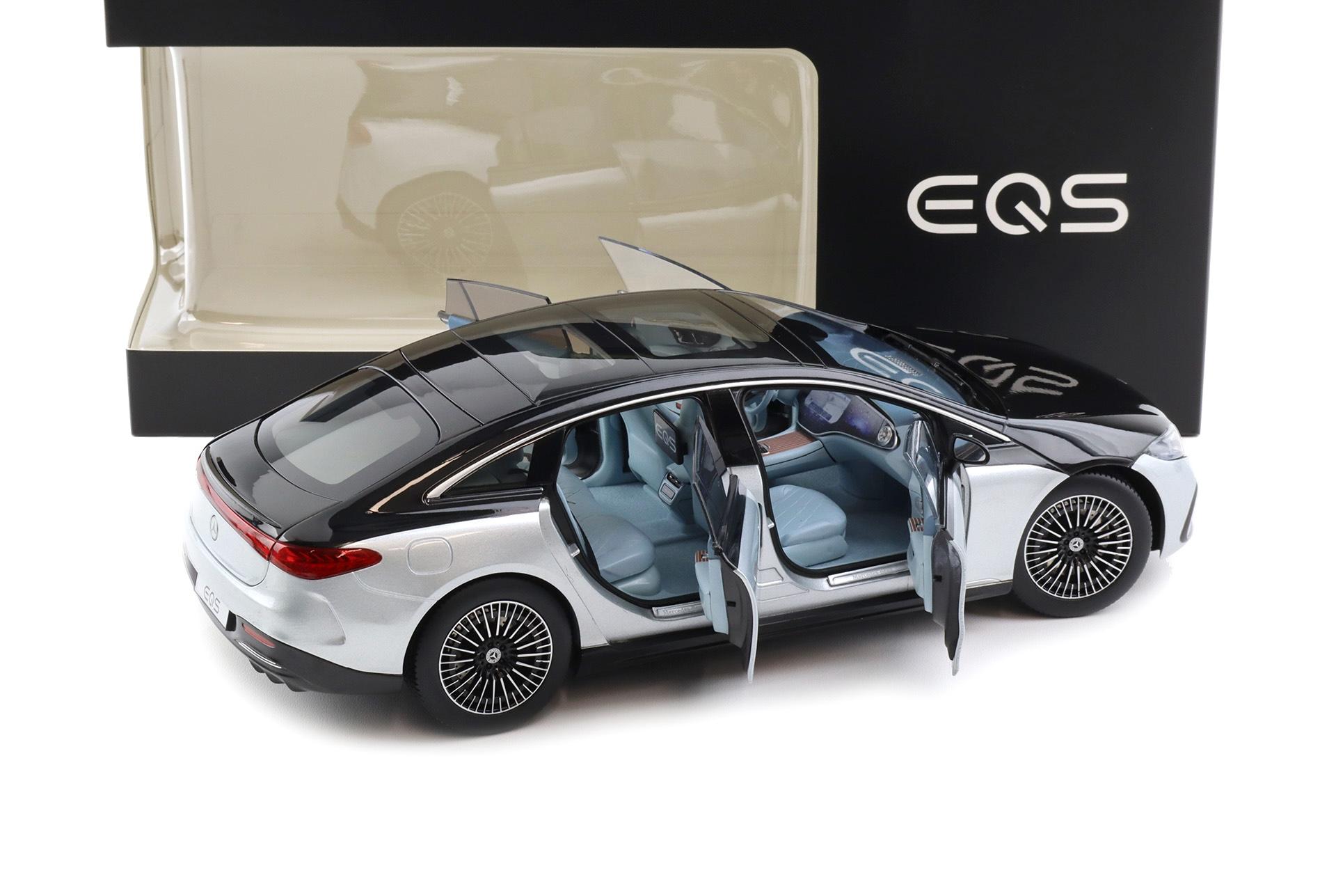 1:18 NZG Mercedes EQS V297 Limousine with light black/ silver DEALER VERSION