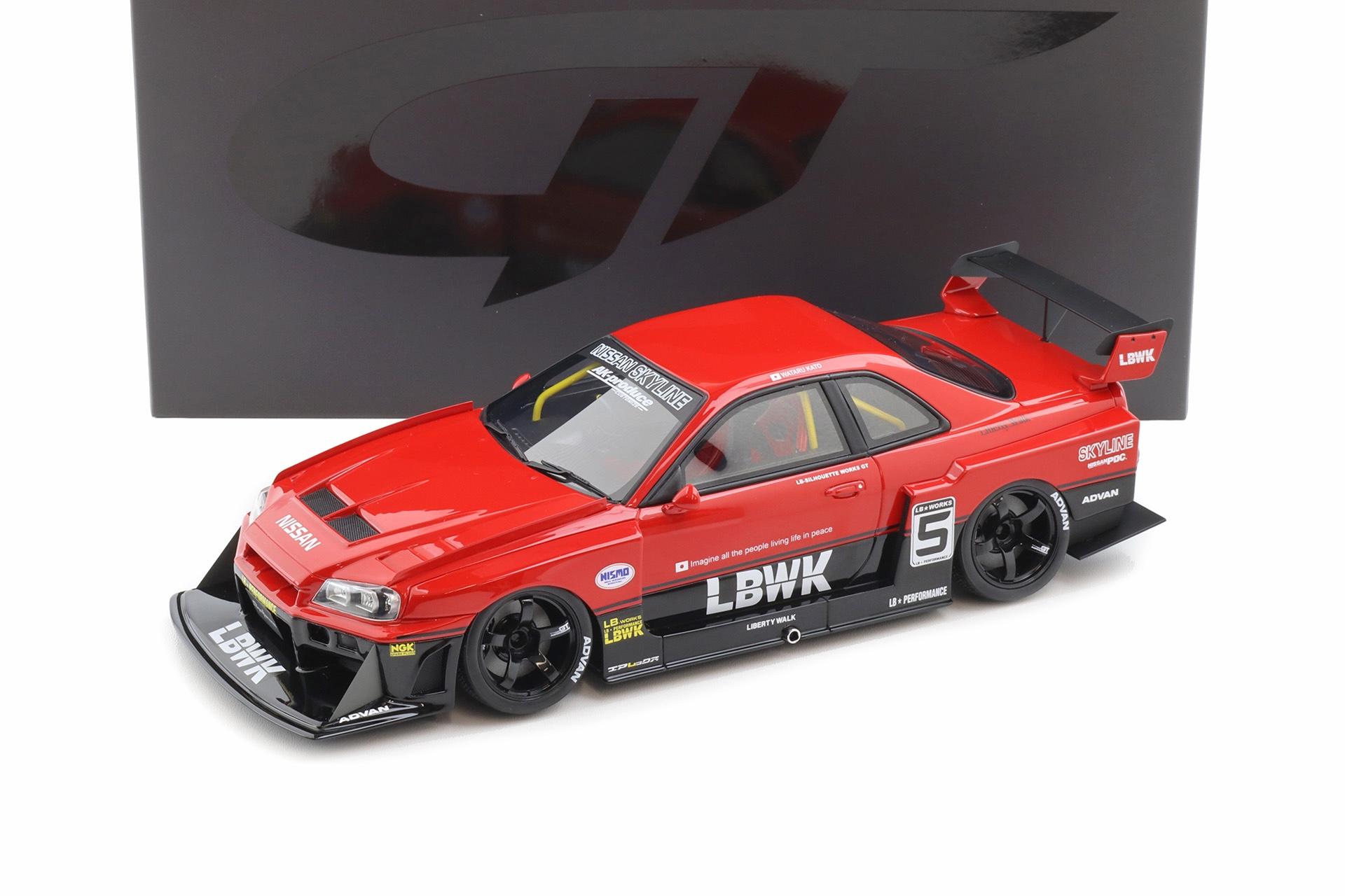 1:18 GT Spirit GT570 Nissan GT-R R34 Super Silhouette Liberty Walk Active red 2020