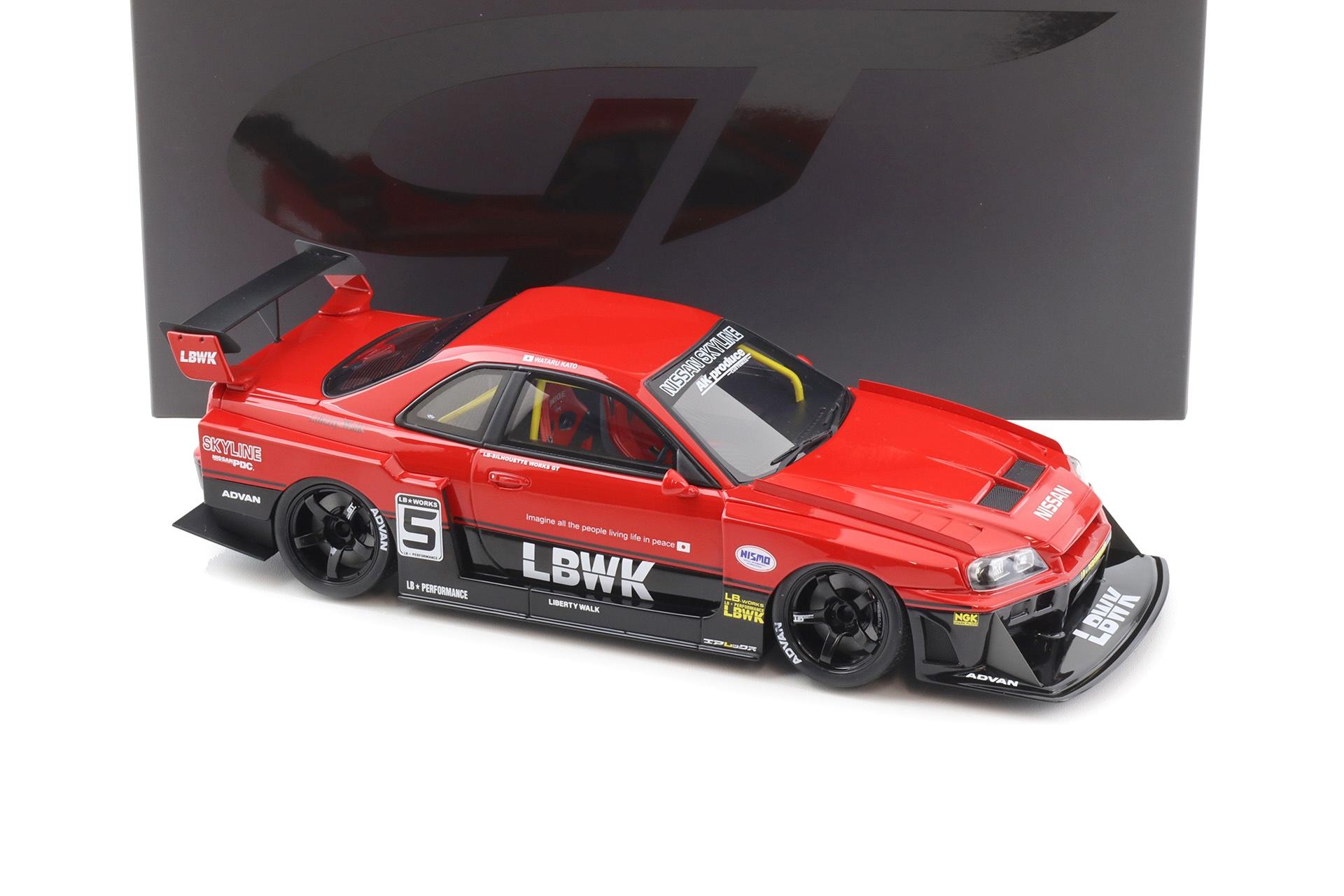 1:18 GT Spirit GT570 Nissan GT-R R34 Super Silhouette Liberty Walk Active red 2020