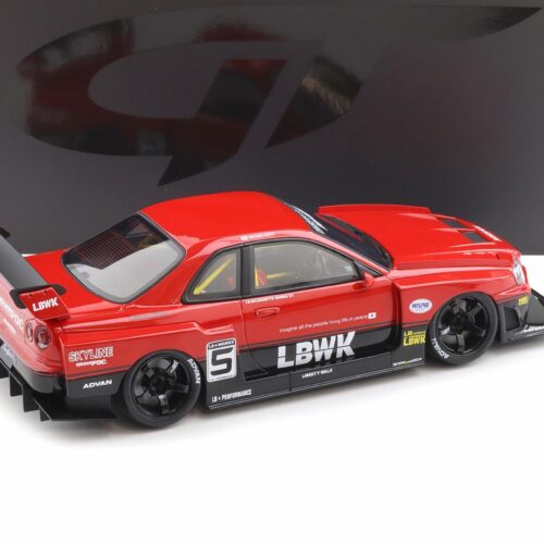 1:18 GT Spirit GT570 Nissan GT-R R34 Super Silhouette Liberty Walk Active red 2020