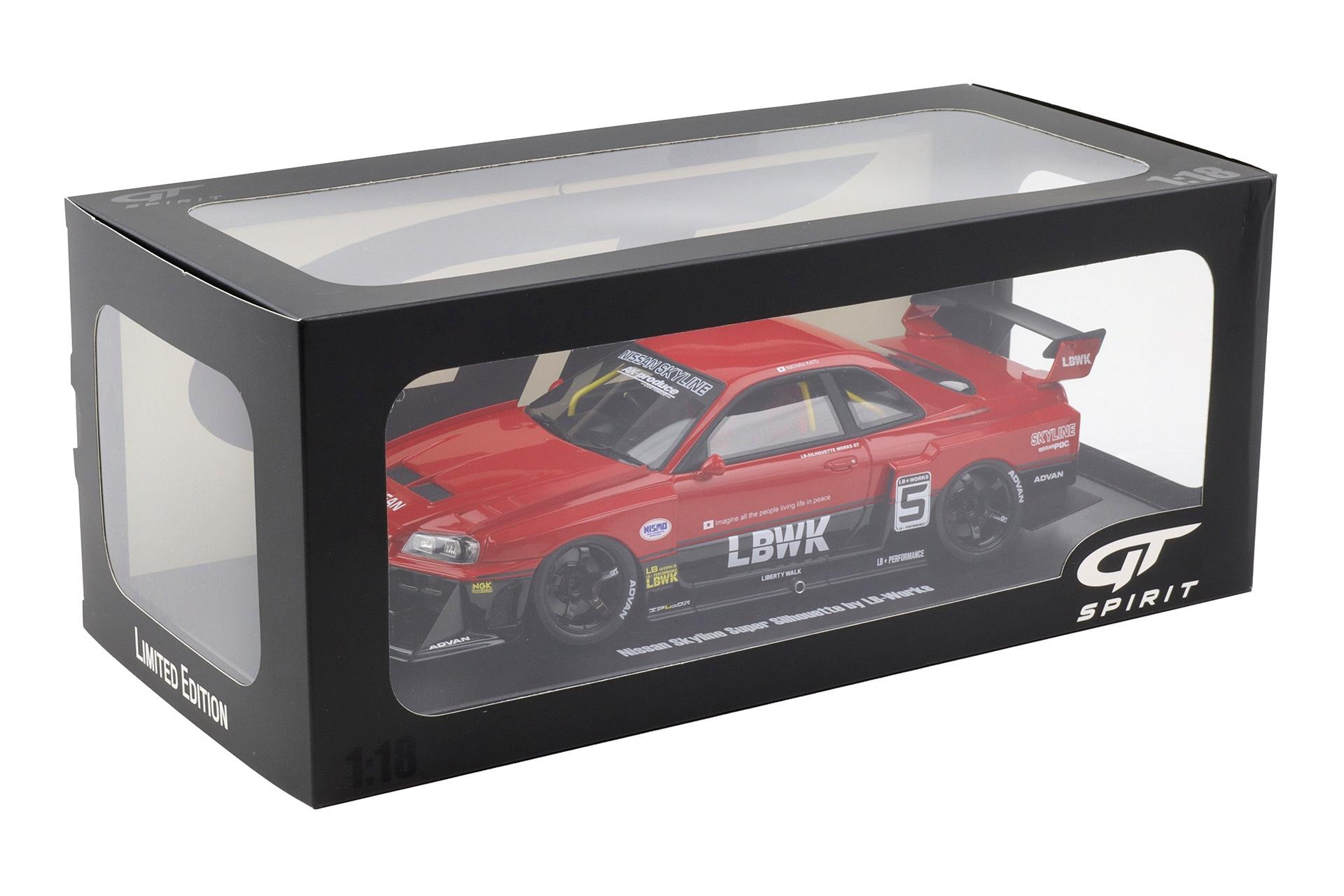 1:18 GT Spirit GT570 Nissan GT-R R34 Super Silhouette Liberty Walk Active red 2020