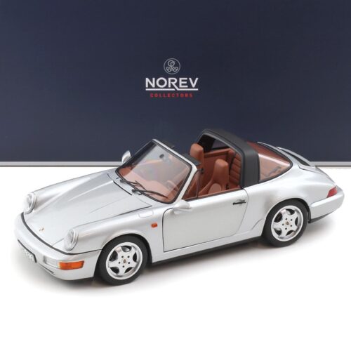 1:18 Norev Porsche 911 964 Carrera 4 Targa 1990 silver metallic 187342