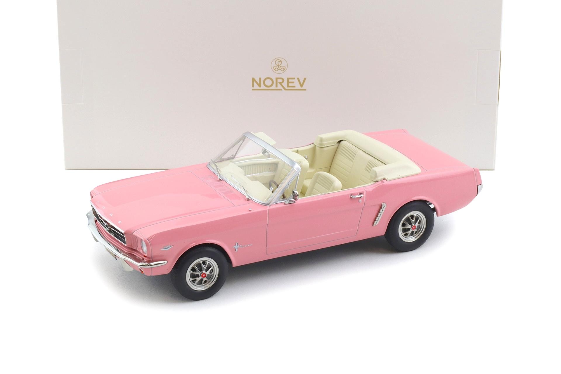 1:18 Norev Ford Mustang Convertible 1965 pink - Limited 200 pcs.