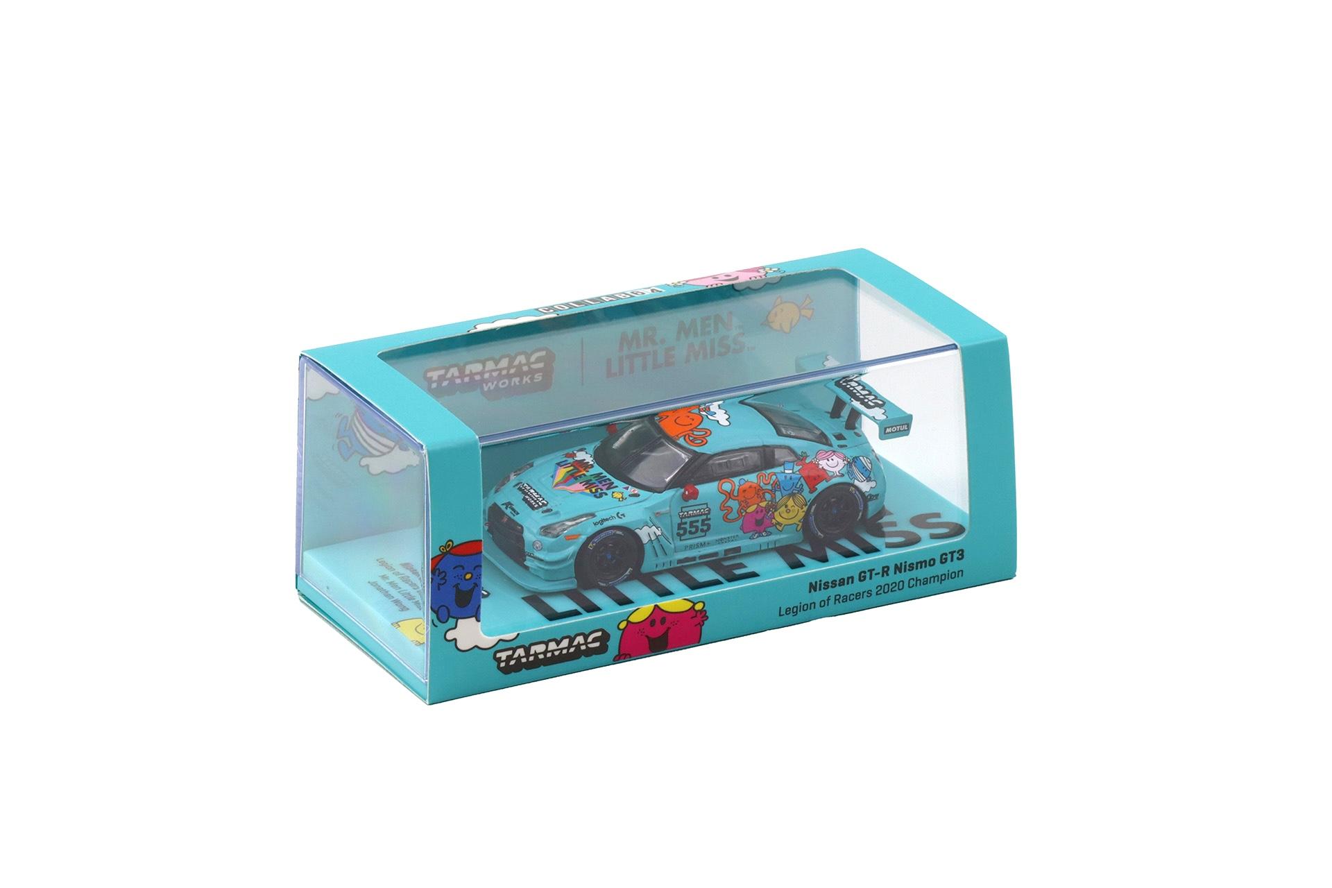 1:64 Tarmac Works Nissan GT-R Nismo GT3 Legion of Racers 2020 Champ Mr. Men Little Miss