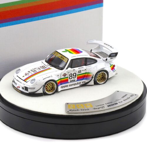 1:64 PGM Deluxe Porsche 911 993 RWB white Apple full openings - Limited 999 pcs.
