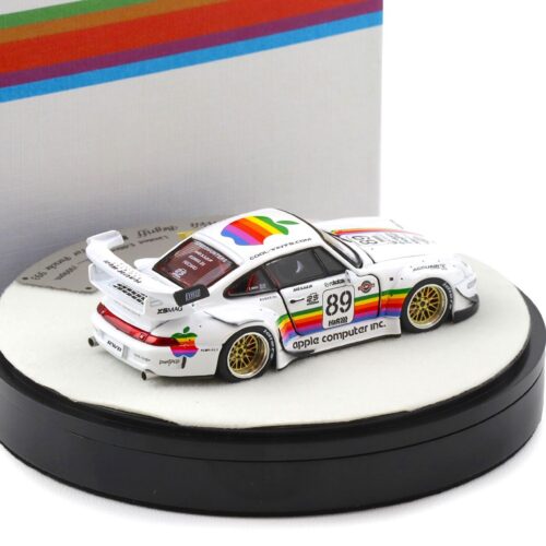 1:64 PGM Deluxe Porsche 911 993 RWB white Apple full openings - Limited 999 pcs.