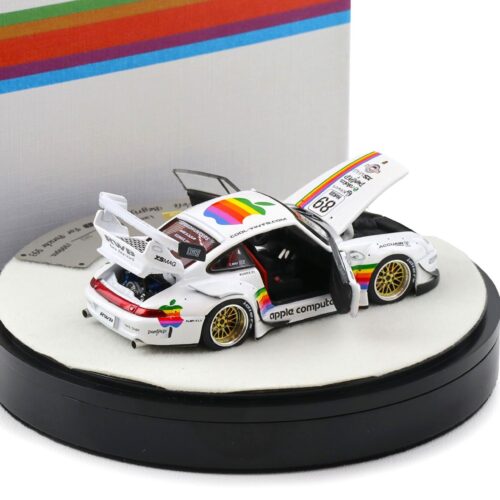 1:64 PGM Deluxe Porsche 911 993 RWB white Apple full openings - Limited 999 pcs.