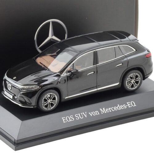 1:43 Spark Mercedes EQS SUV X296 Electric Art Line obsidian black DEALER VERSION