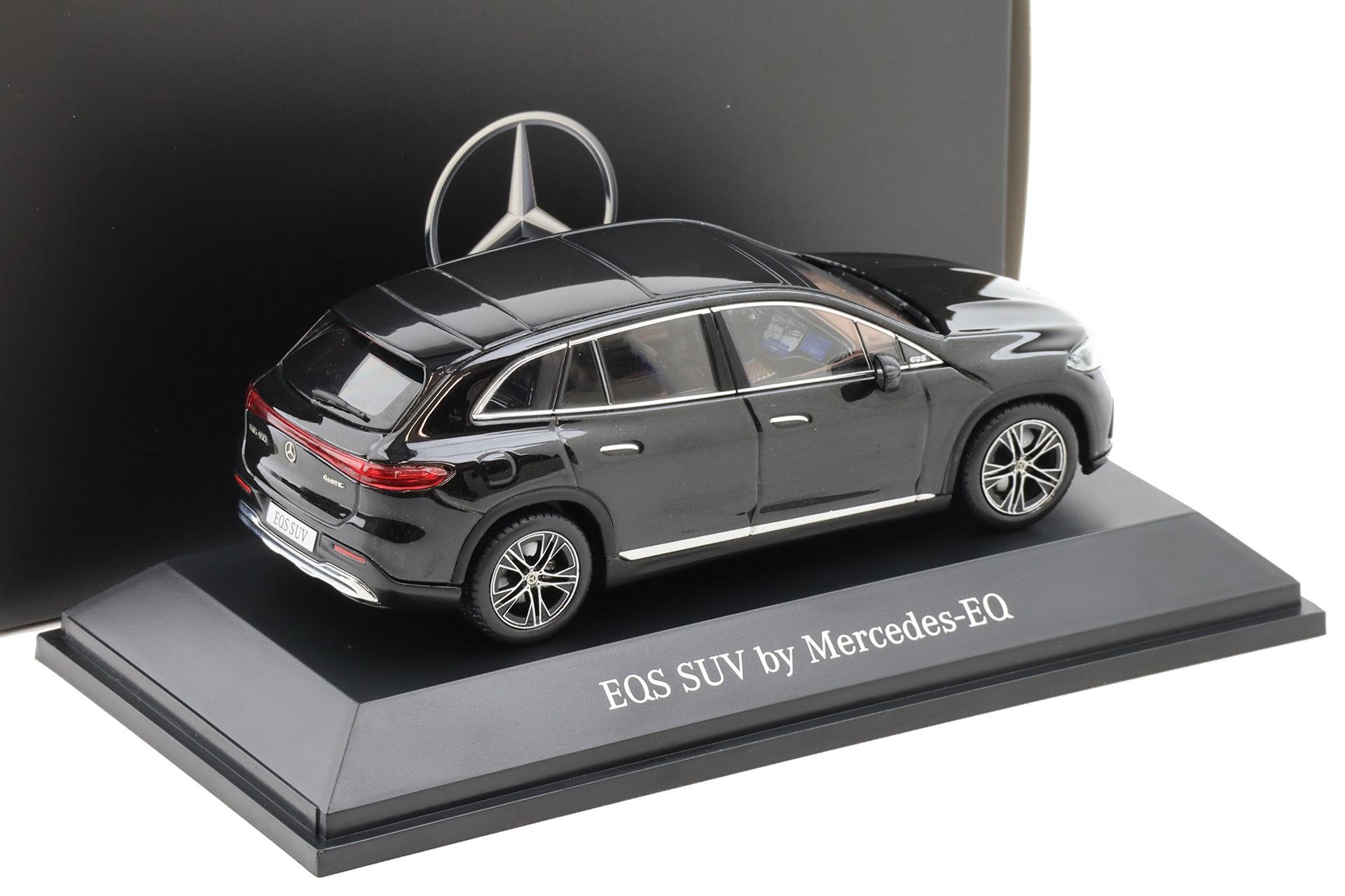 1:43 Spark Mercedes EQS SUV X296 Electric Art Line obsidian black DEALER VERSION