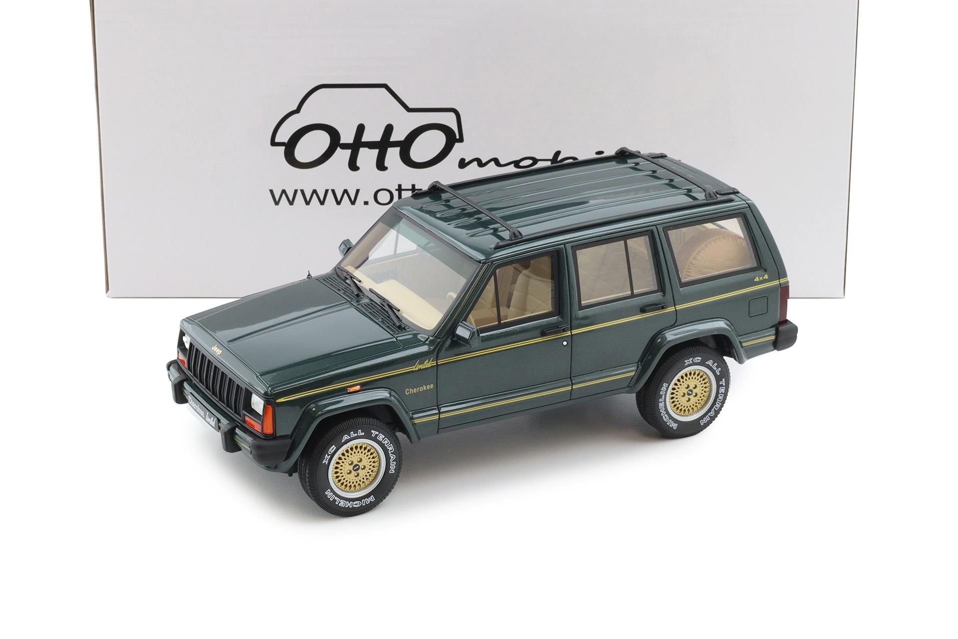 1:18 OTTO mobile OT1340 Jeep Cherokee XJ Limited dark Hunter green 1995