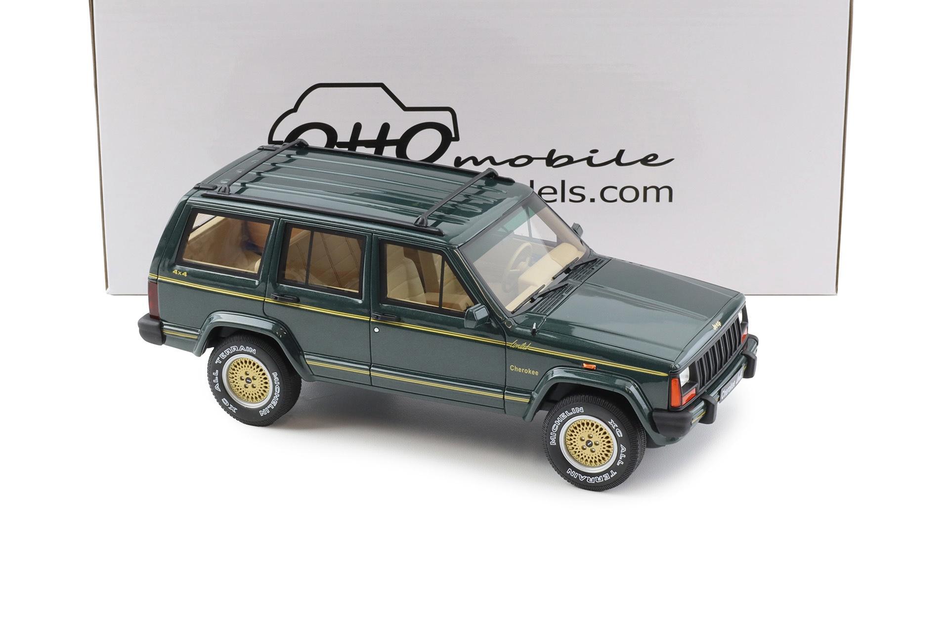 1:18 OTTO mobile OT1340 Jeep Cherokee XJ Limited dark Hunter green 1995