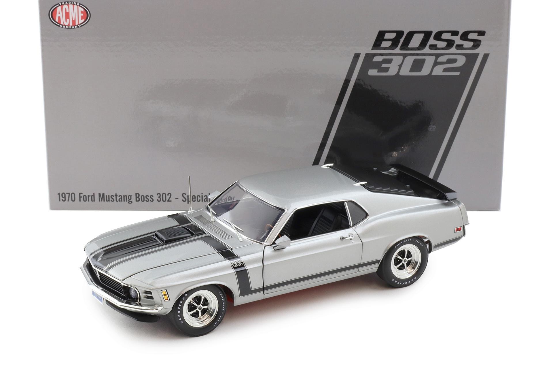 ID 111968 orig.jpg 1:18 ACME 1970 Ford Mustang Boss 302 Coupe Special Order light grey A1801893
