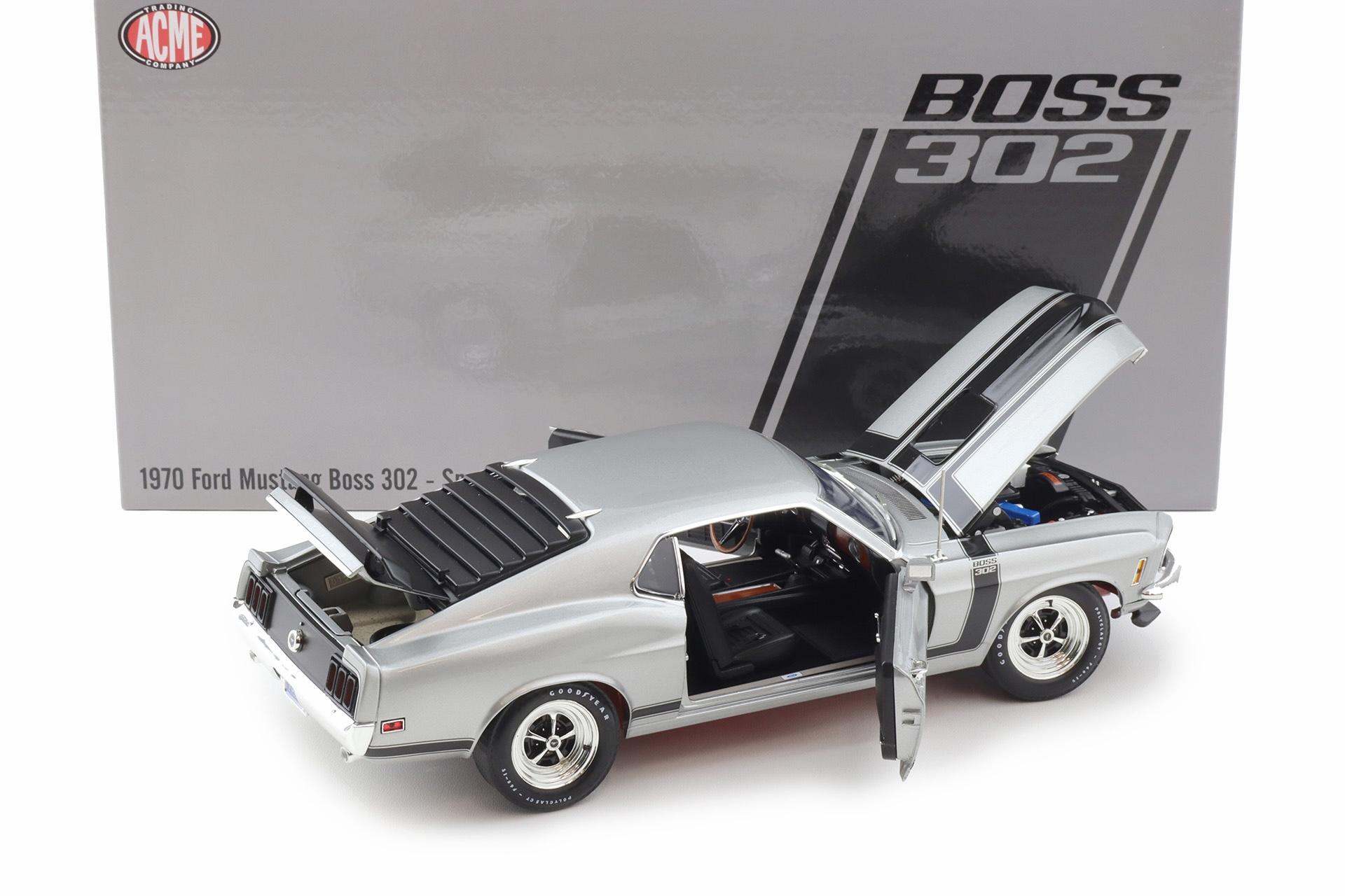 1:18 ACME 1970 Ford Mustang Boss 302 Coupe Special Order light grey A1801893