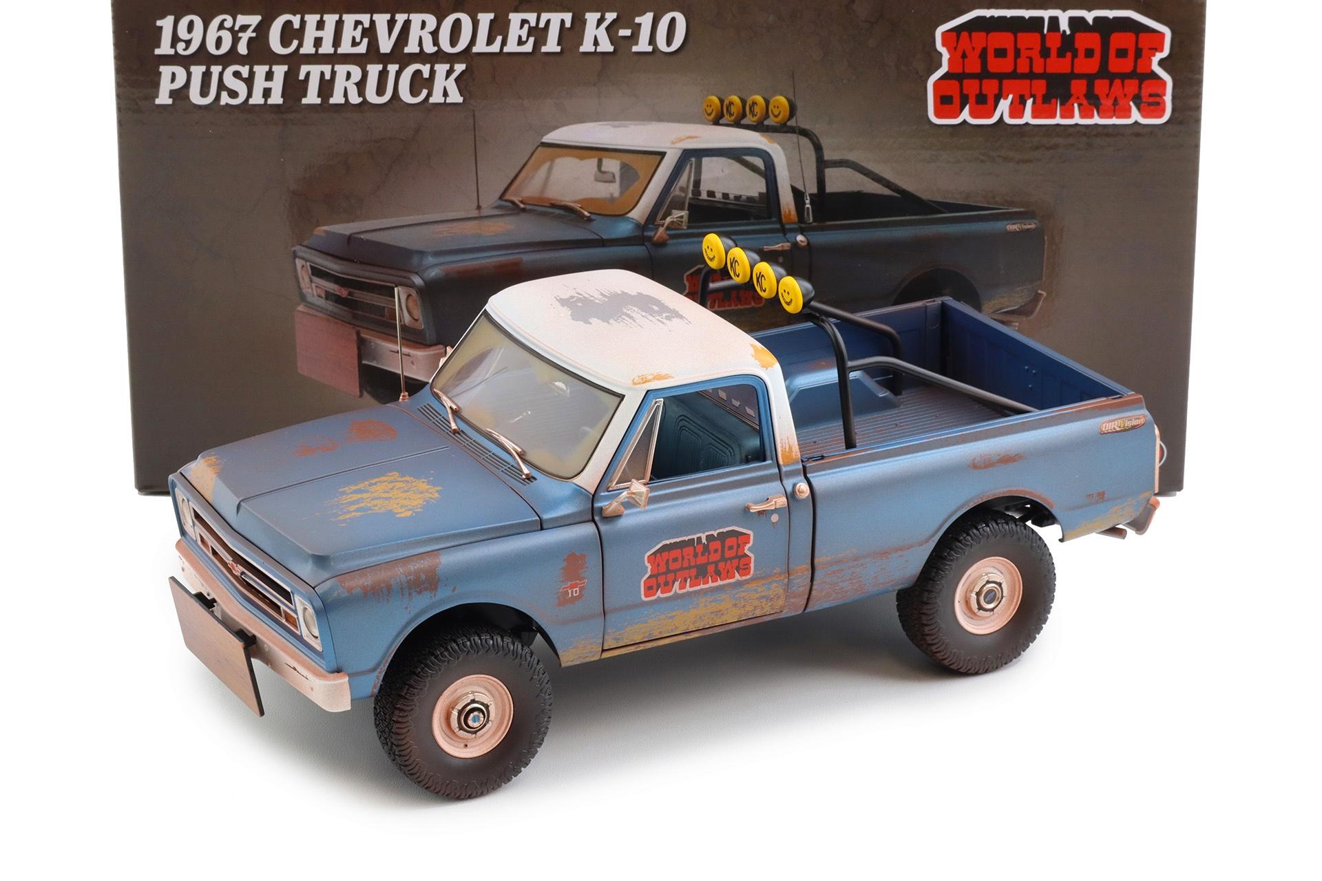 1:18 ACME 1967 Chevrolet K-10 Push Truck Pick-up World of Outlaws A1807223