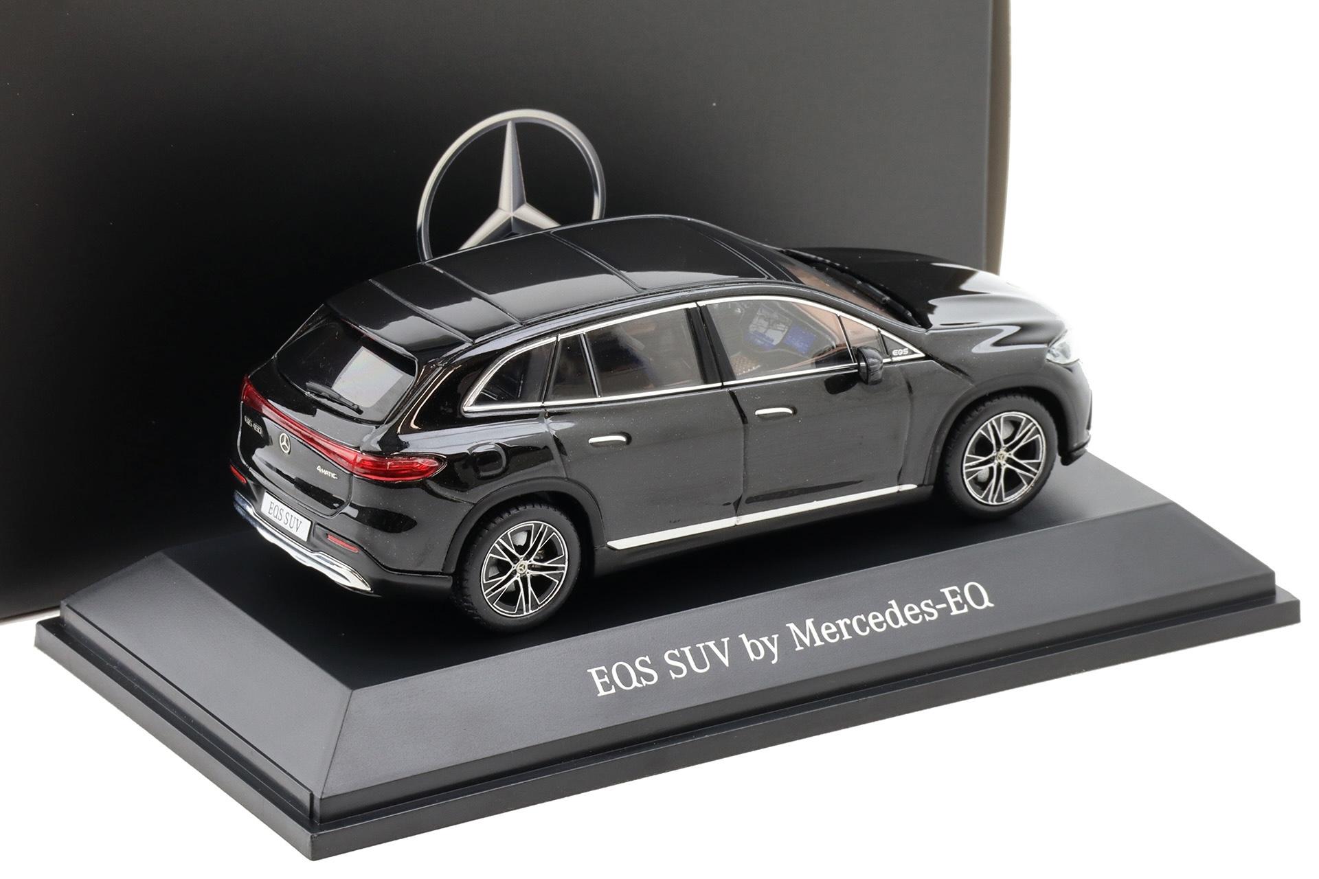 1:43 Spark Mercedes EQS SUV X296 Electric Art Line obsidian black DEALER VERSION