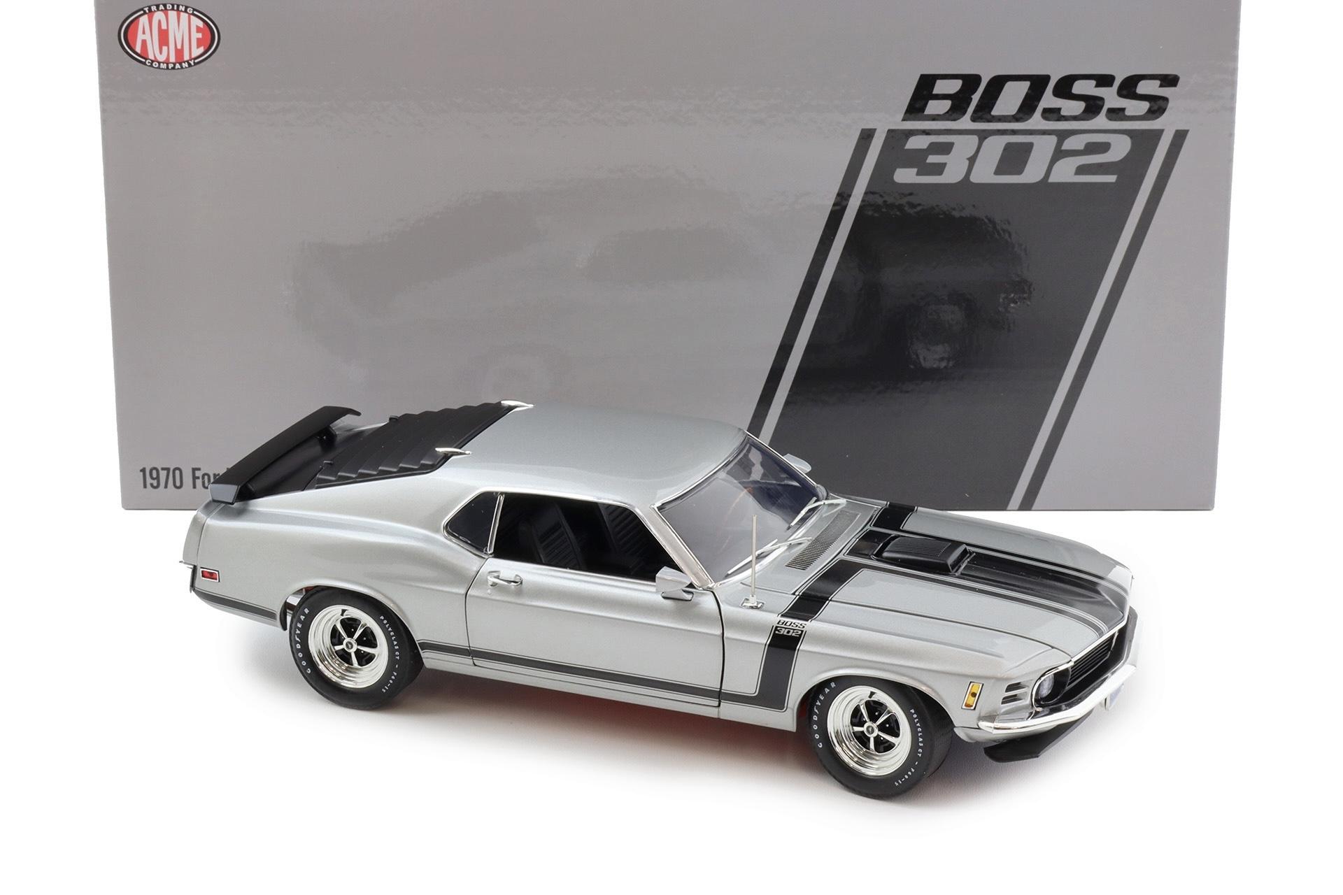 1:18 ACME 1970 Ford Mustang Boss 302 Coupe Special Order light grey A1801893