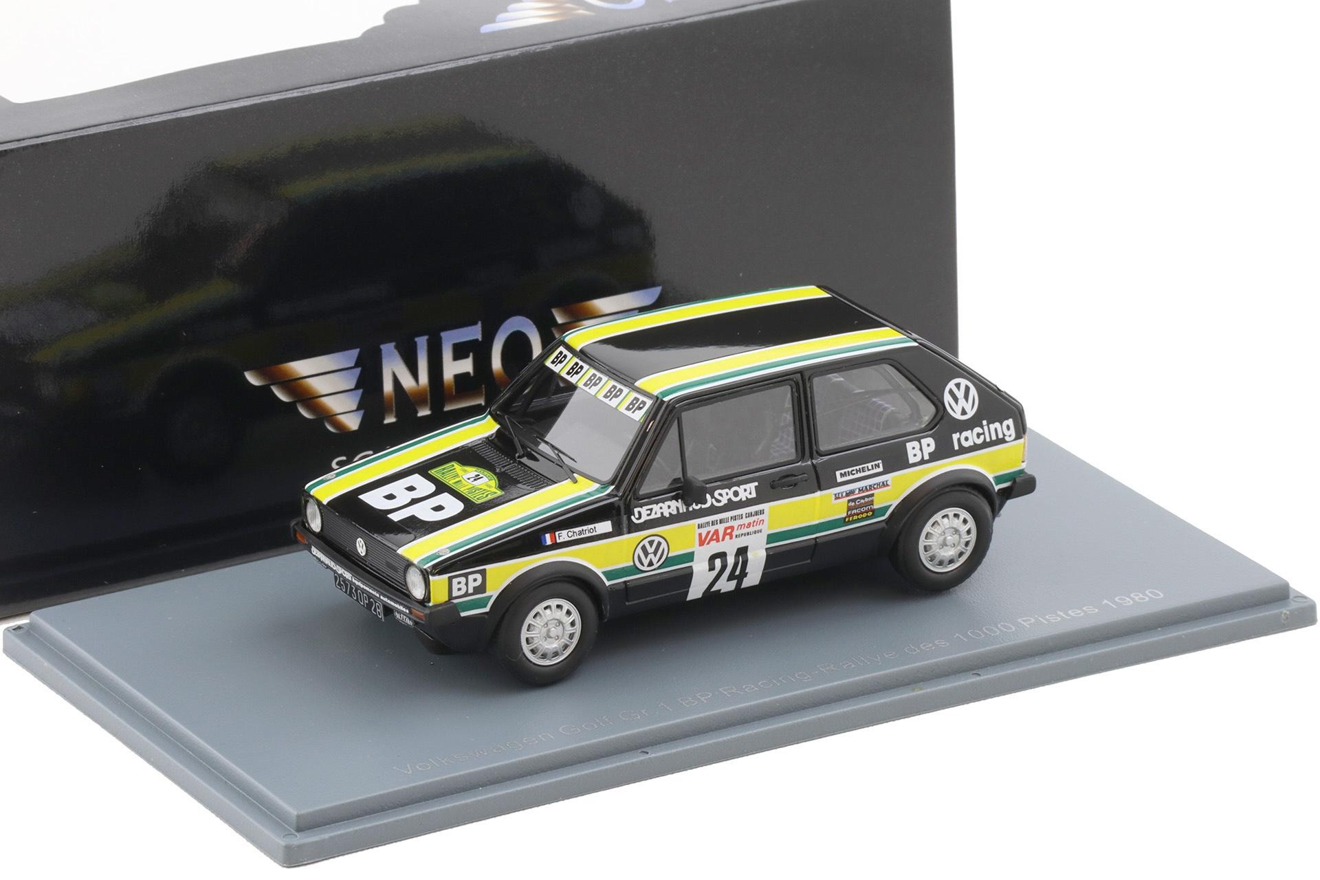 1:43 NEO VW Golf 1 Gr.1 BP Racing Rallye des 1000 Pistes 1980 #24
