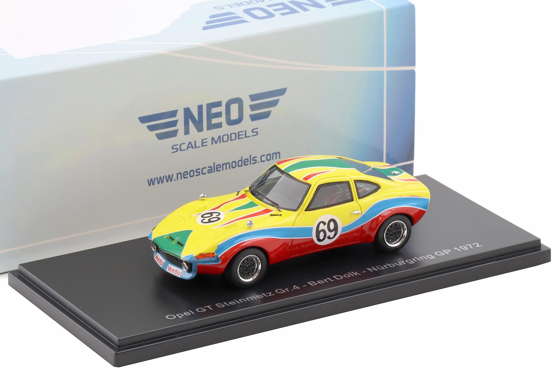 1:43 NEO Opel GT Steinmetz Gr. 4 Bert Dolk Nürburgring GP 1972 #69