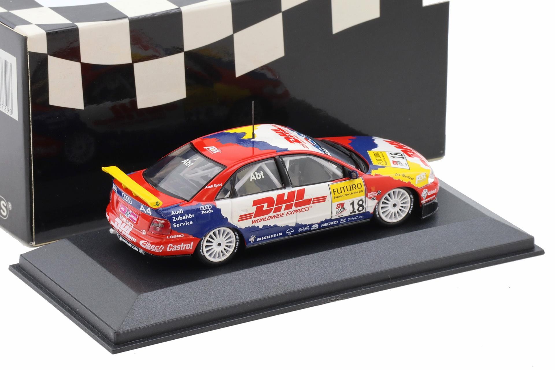 1:43 Minichamps Audi A4 STW 1998 Team Abt Ch. Abt #18 DHL