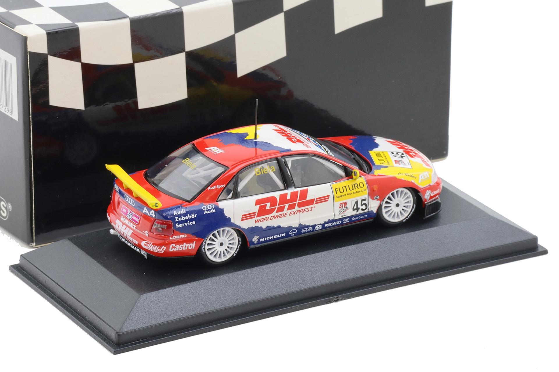 1:43 Minichamps Audi A4 STW 1998 Team Abt F.Biela #45 DHL