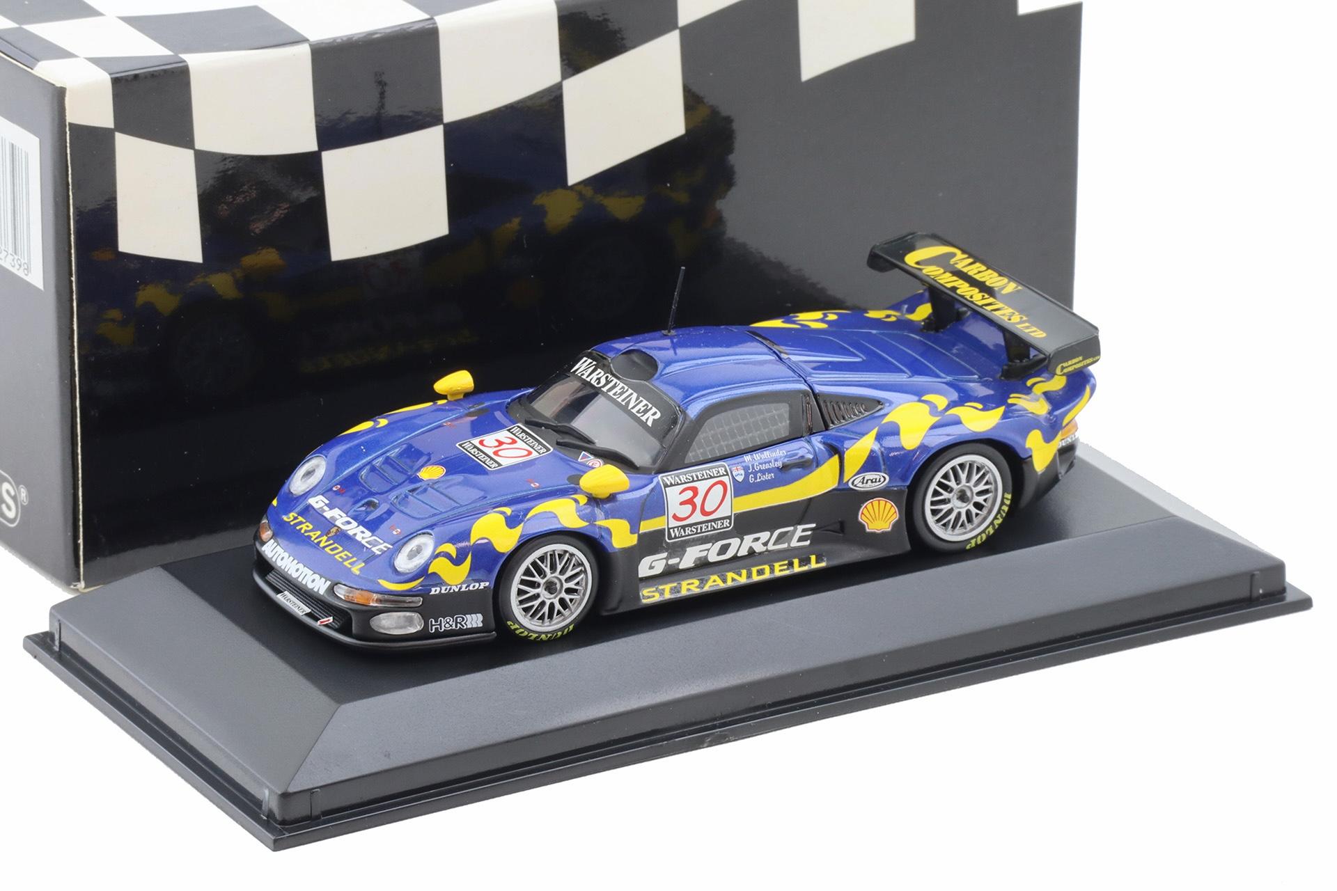 1:43 Minichamps Porsche 911 993 GT1 FIA GT Series 1997 Blue Corai #30