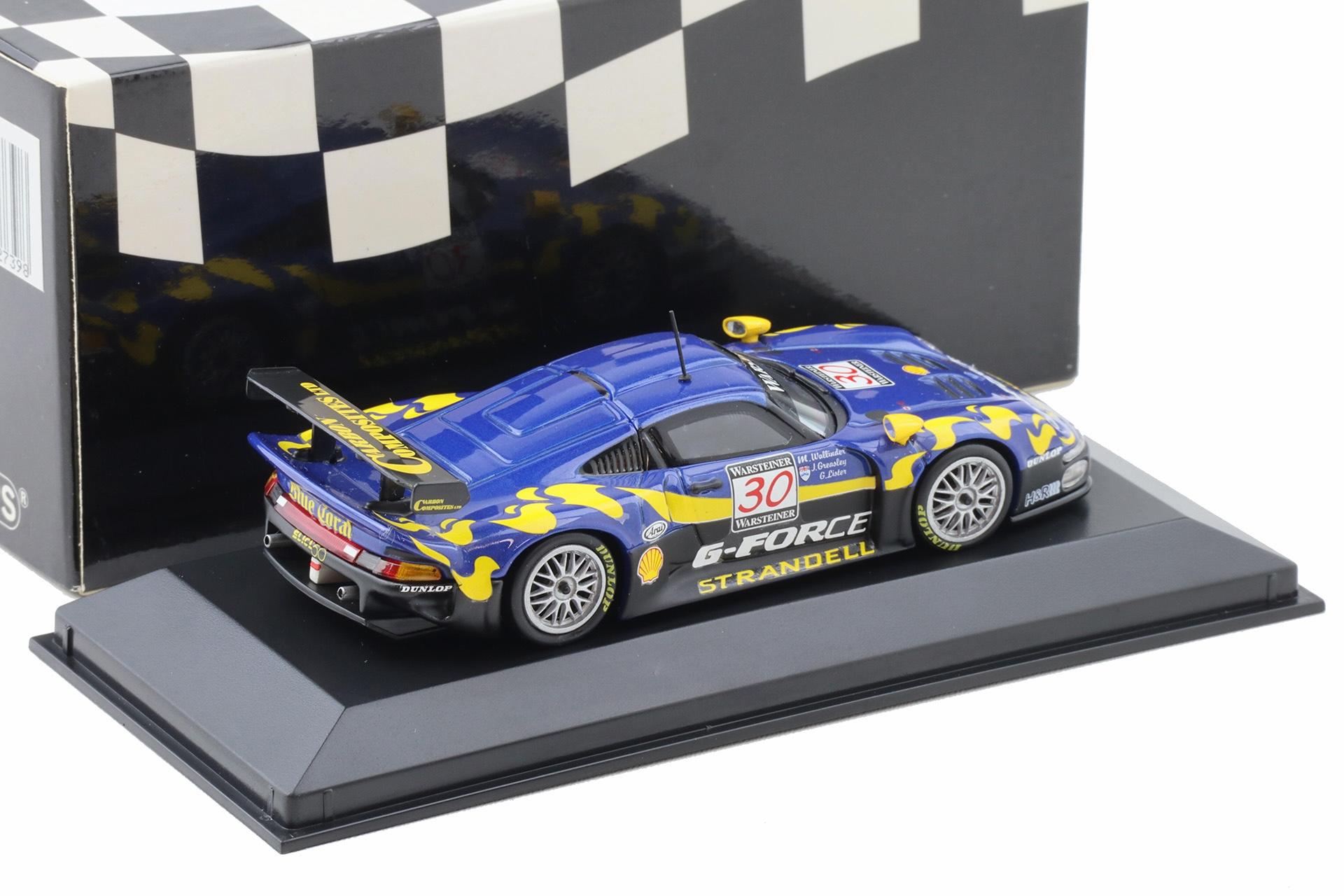 1:43 Minichamps Porsche 911 993 GT1 FIA GT Series 1997 Blue Corai #30