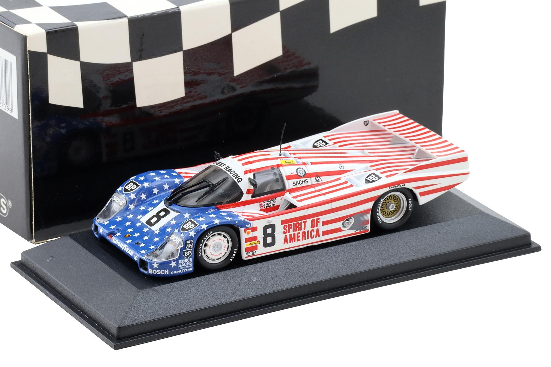 1:43 Minichamps Porsche 956 L 1986 Stars and Stripes #8 Follmer/Morton/Miller