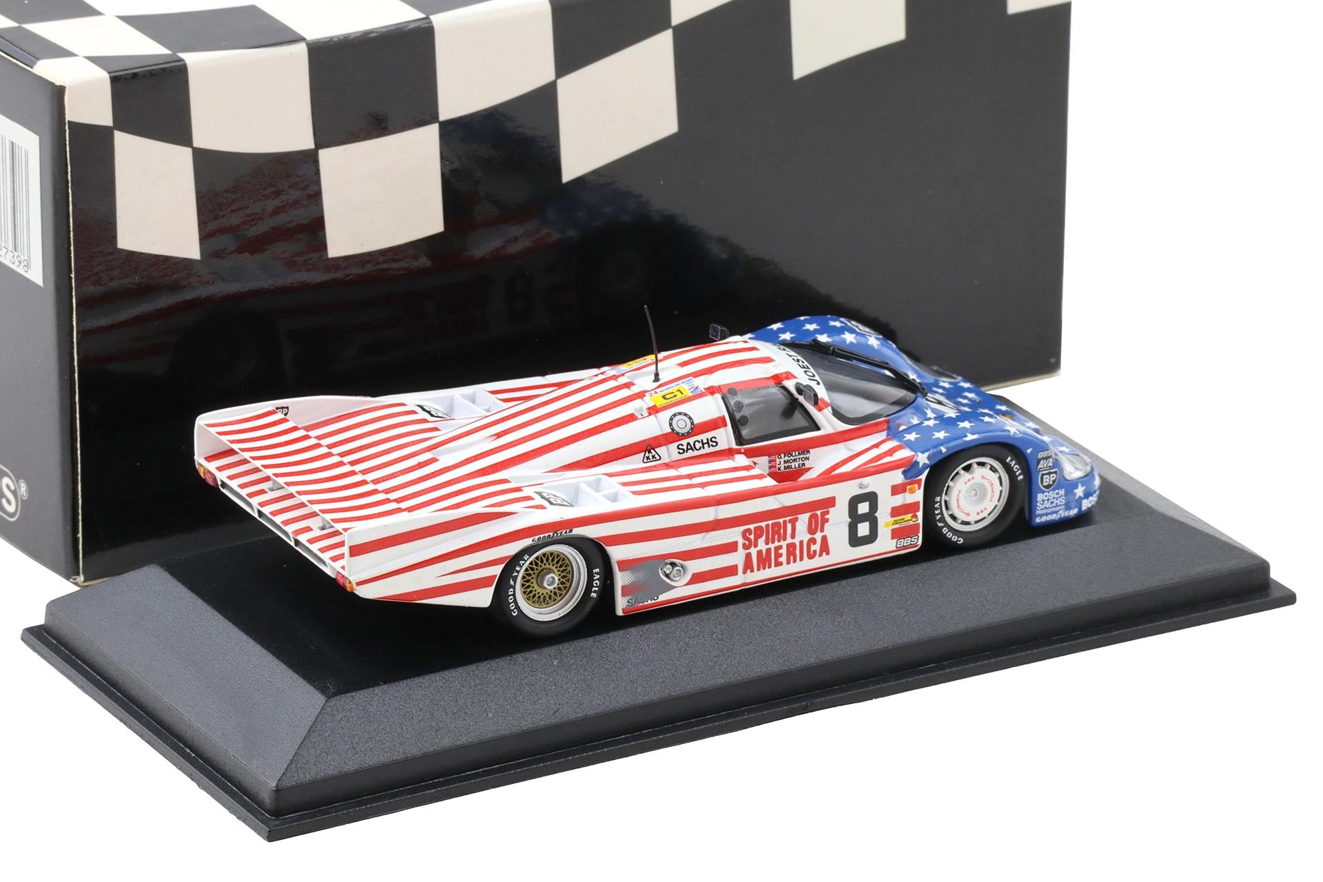 1:43 Minichamps Porsche 956 L 1986 Stars and Stripes #8 Follmer/Morton/Miller