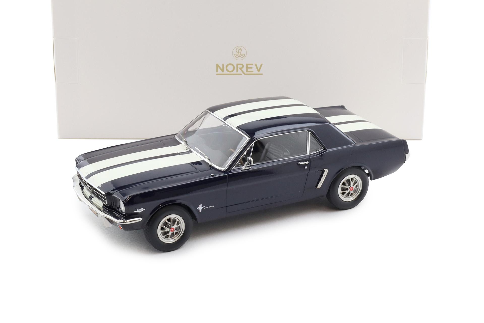 1:18 Norev Ford Mustang Hardtop Coupe 1965 Nightmist blue metallic