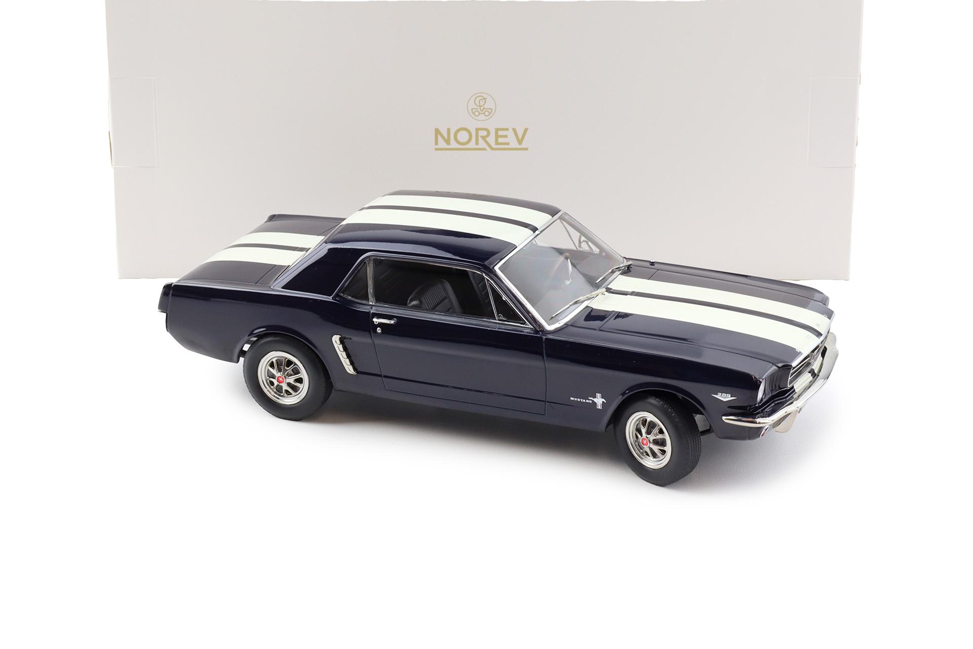 1:18 Norev Ford Mustang Hardtop Coupe 1965 Nightmist blue metallic