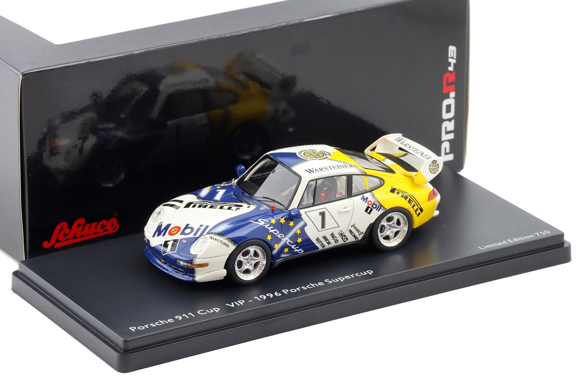1:43 Schuco PRO.R43 Porsche 911 993 Cup Supercup #1 VIP 1996