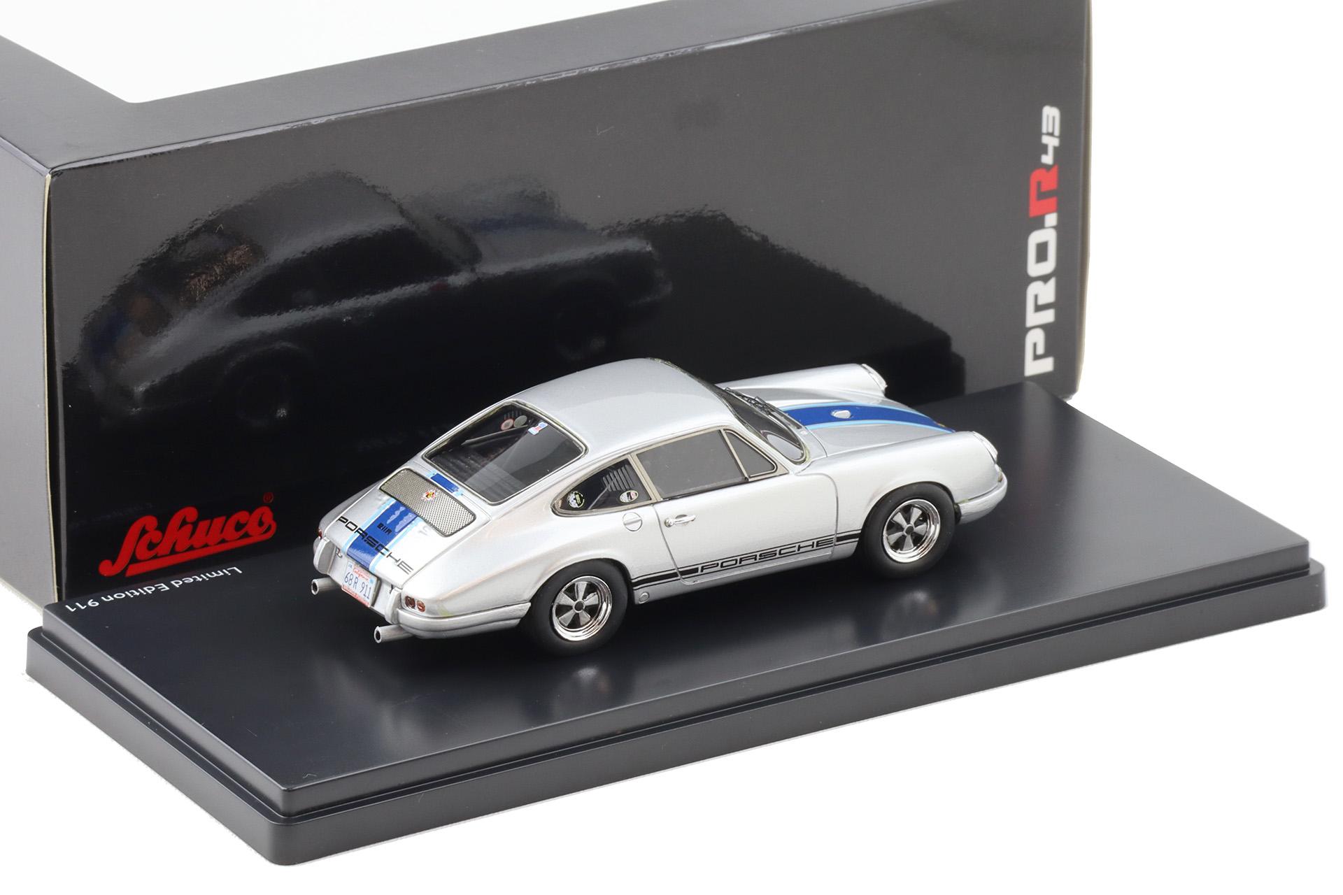 1:43 Schuco PRO.R43 Porsche 911 "68R" Coupe Magnus Walker silver