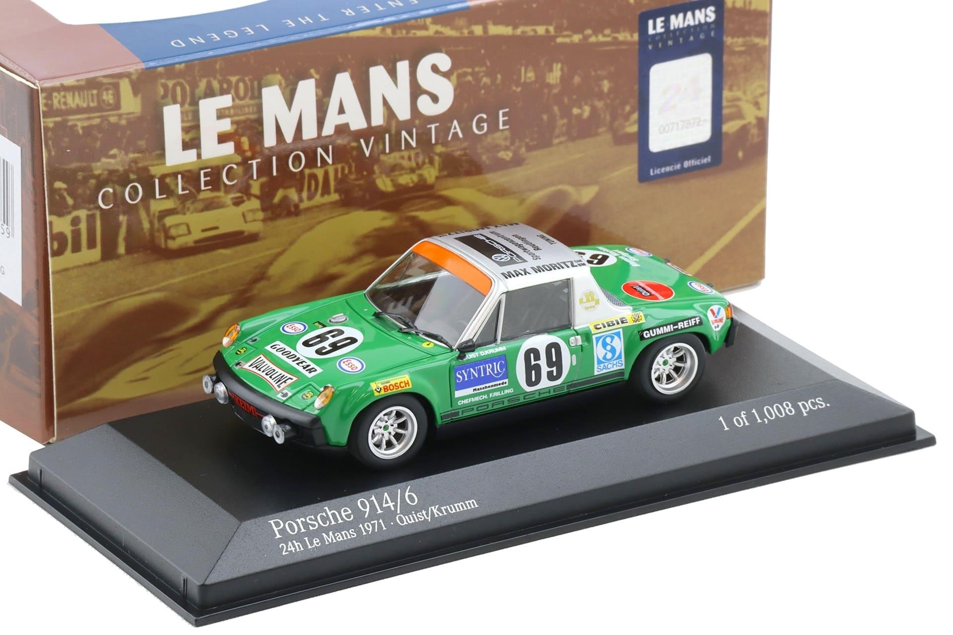 1:43 Minichamps Porsche 914/6 Max Moritz Racing 24h Le Mans 1971 #69 Quist/Krumm