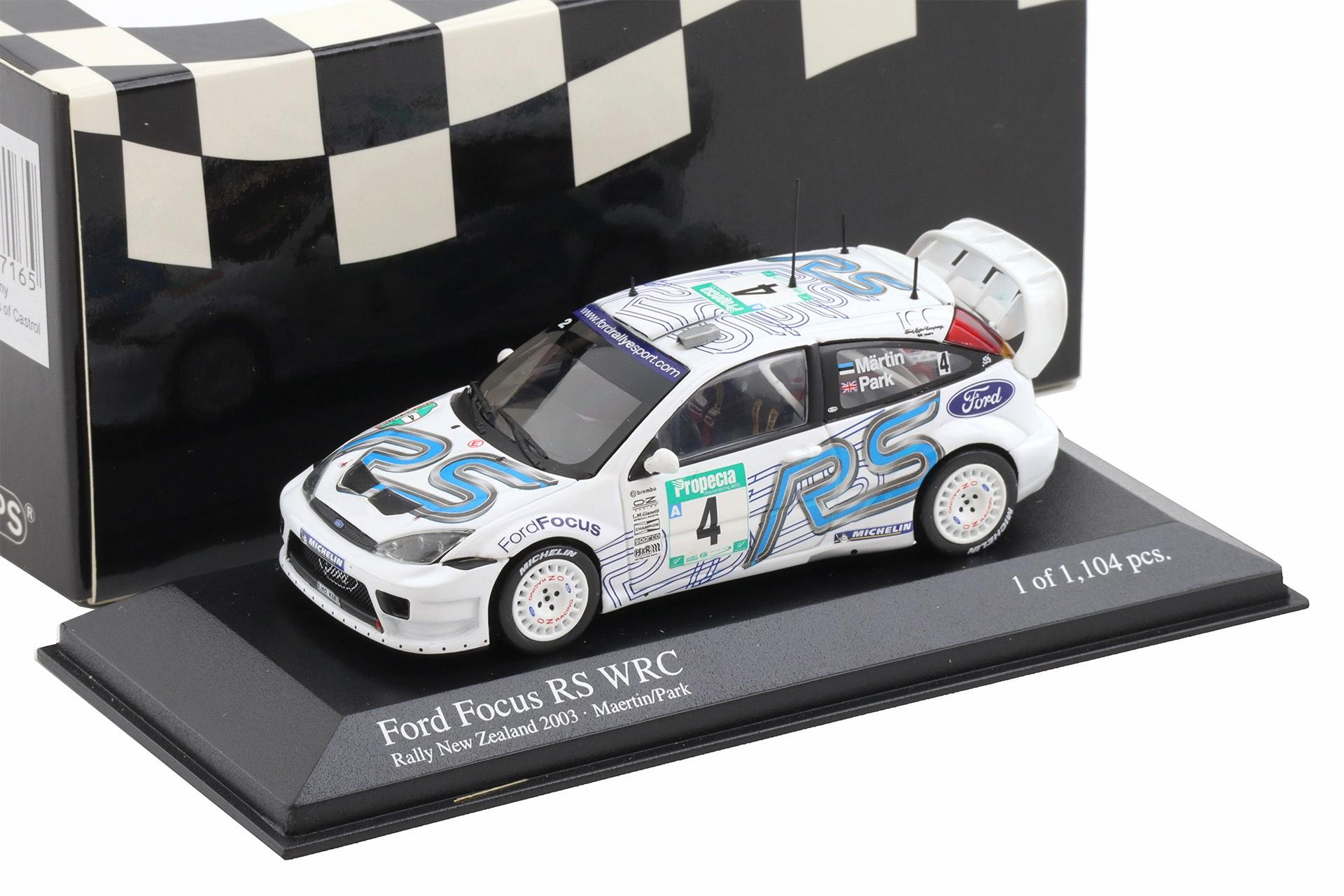 1:43 Minichamps Ford Focus RS WRC Rally New Zealand 2003 Märtin/Park #4