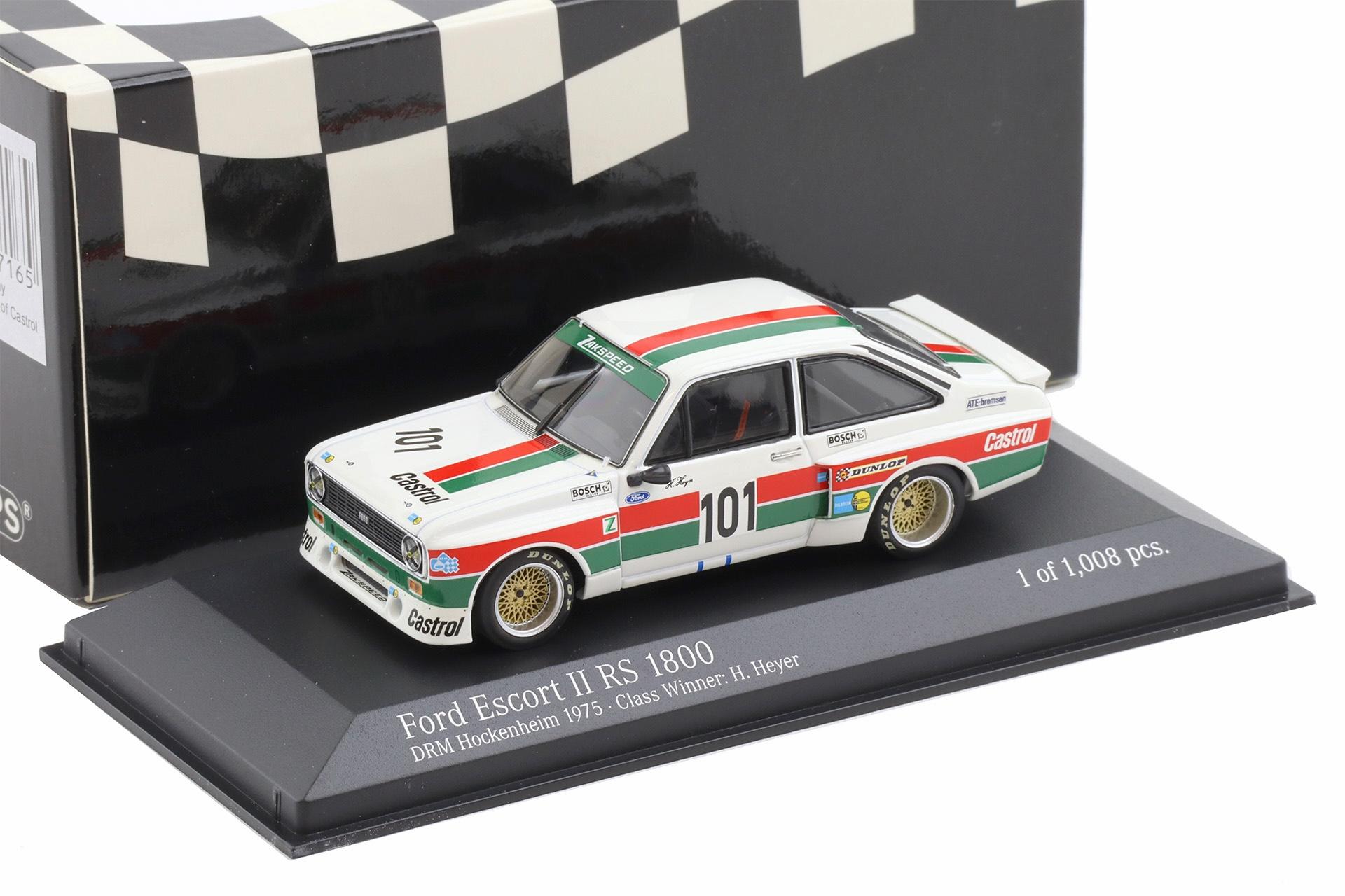 1:43 Minichamps Ford Escort II RS 1800 DRM Hockenheim 1975 Class Winner Heyer #101