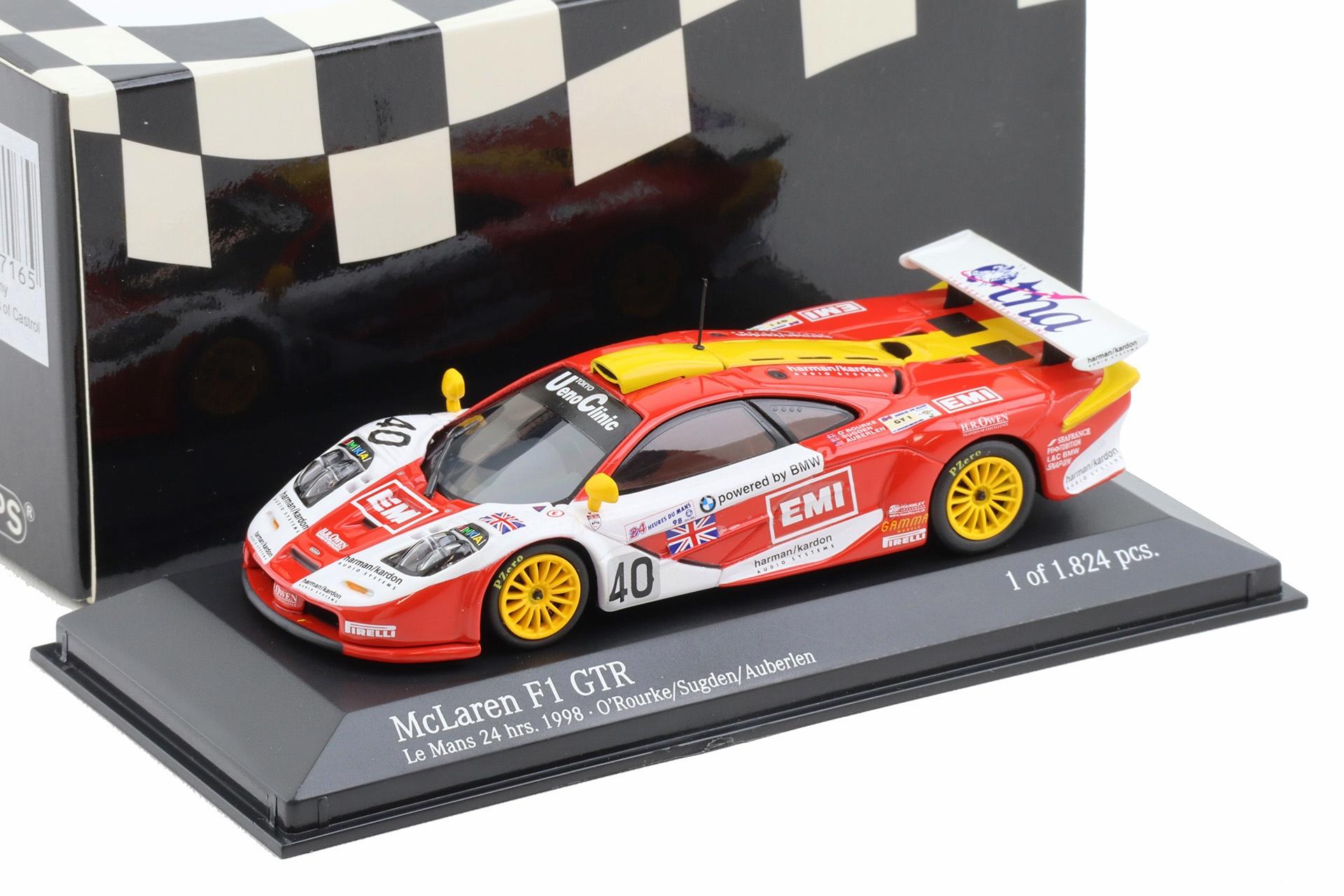 1:43 Minichamps McLaren F1 GTR 4th Le Mans 1998 Team Davidoff #40