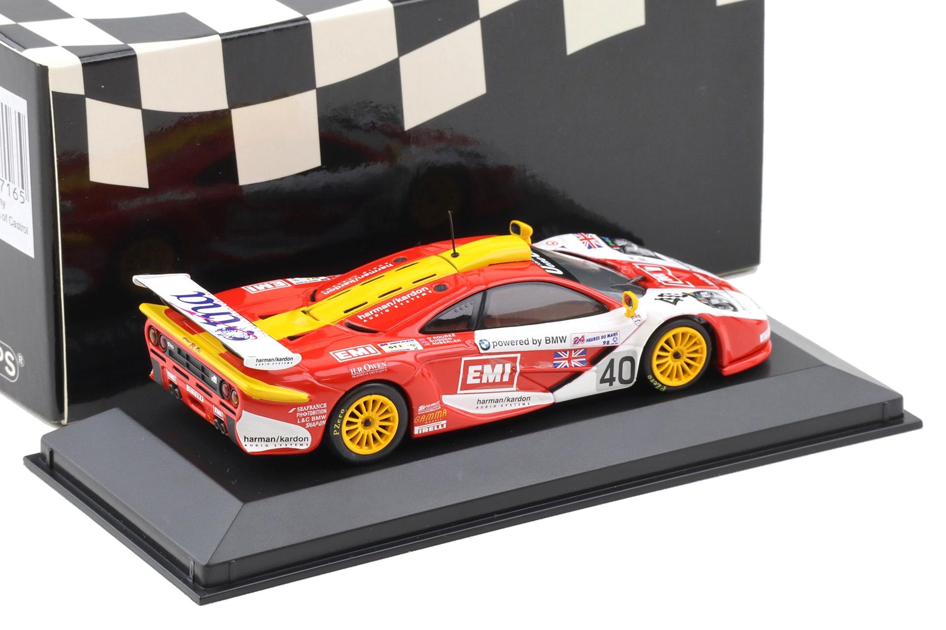 1:43 Minichamps McLaren F1 GTR 4th Le Mans 1998 Team Davidoff #40