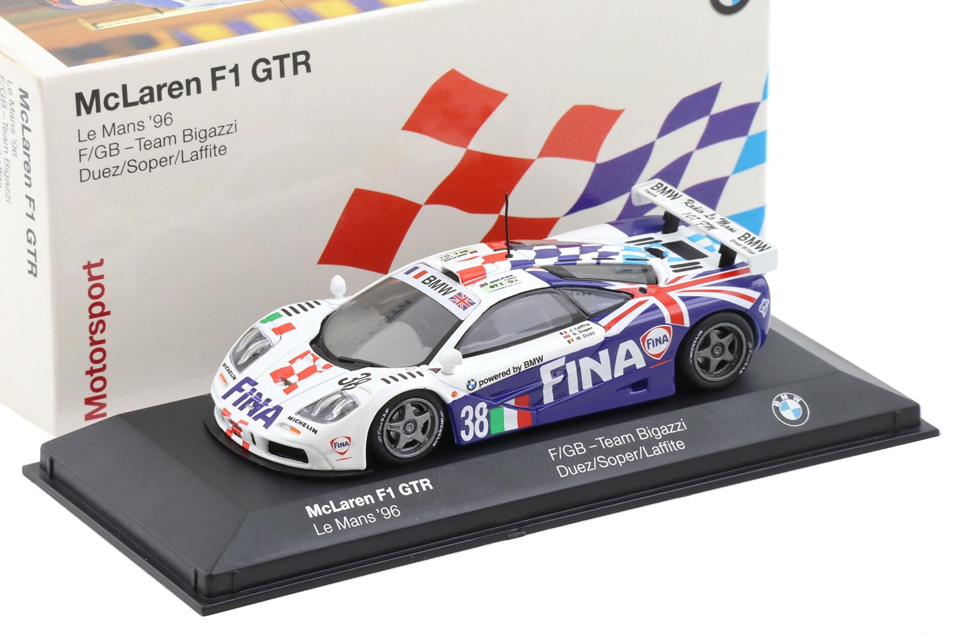 1:43 Minichamps McLaren F1 GTR Le Mans 1996 F/GB Team Bigazzi Duez/Soper/Laffite #38
