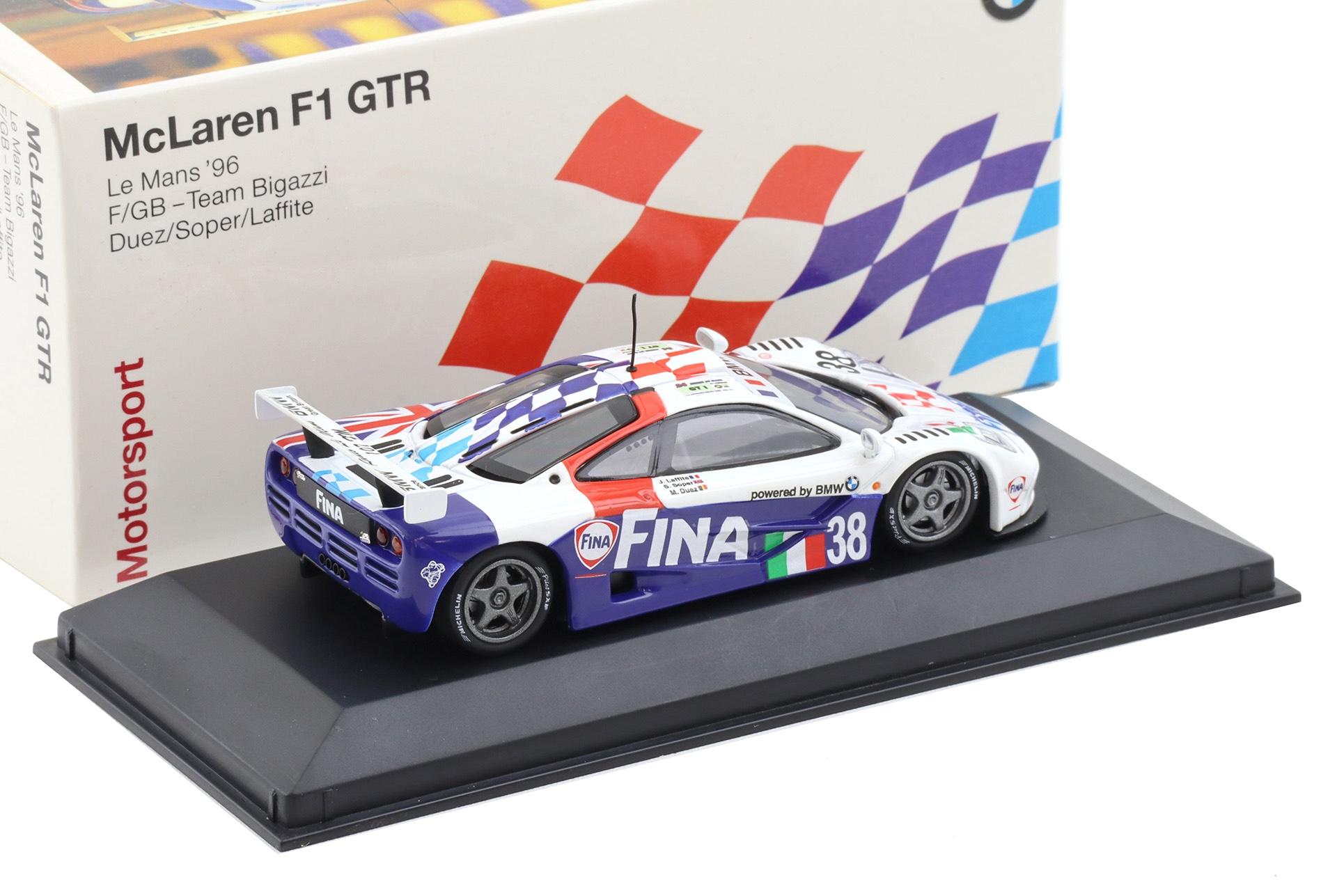 1:43 Minichamps McLaren F1 GTR Le Mans 1996 F/GB Team Bigazzi Duez/Soper/Laffite #38