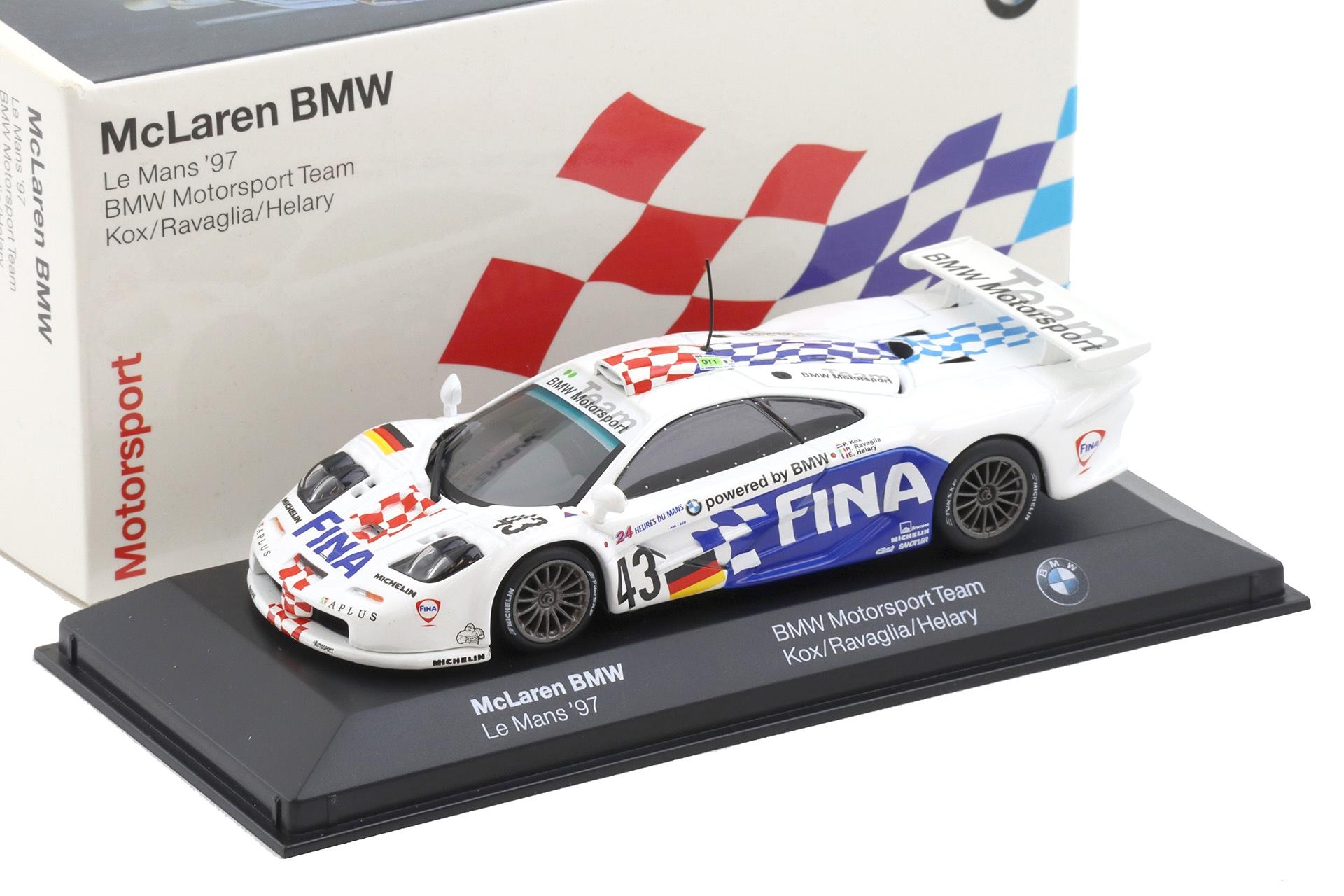 1:43 Minichamps BMW McLaren F1 Le Mans 1997 BMW Motorsport Team Kox/Ravaglia/Helary #43