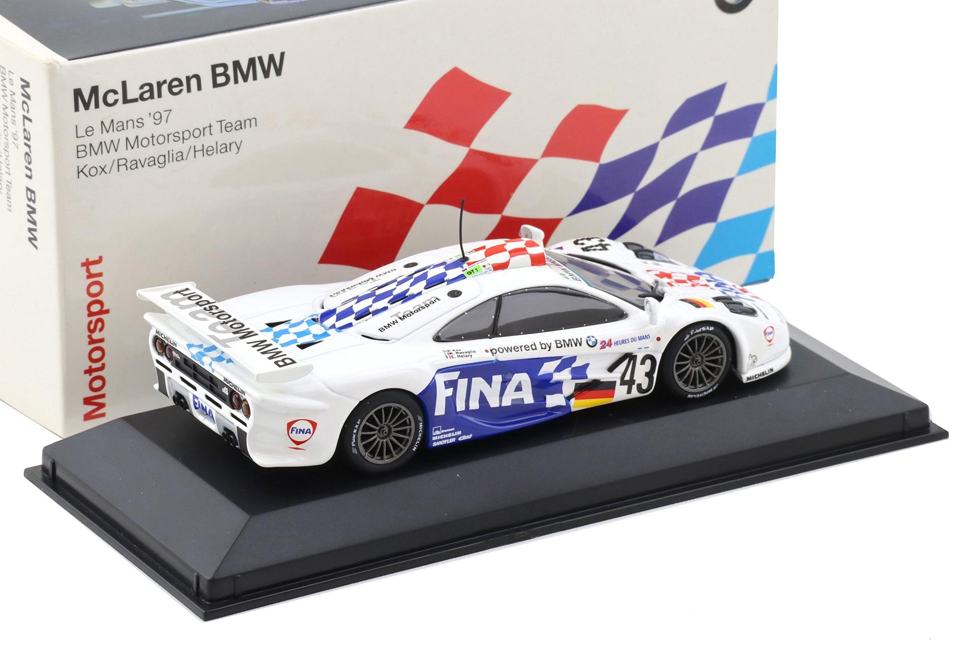 1:43 Minichamps BMW McLaren F1 Le Mans 1997 BMW Motorsport Team Kox/Ravaglia/Helary #43