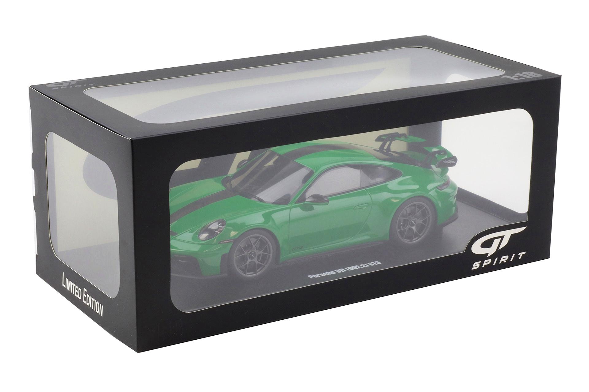 1:18 GT Spirit GT576 Porsche 911 992.2 GT3 Weissach Package Python green 2025