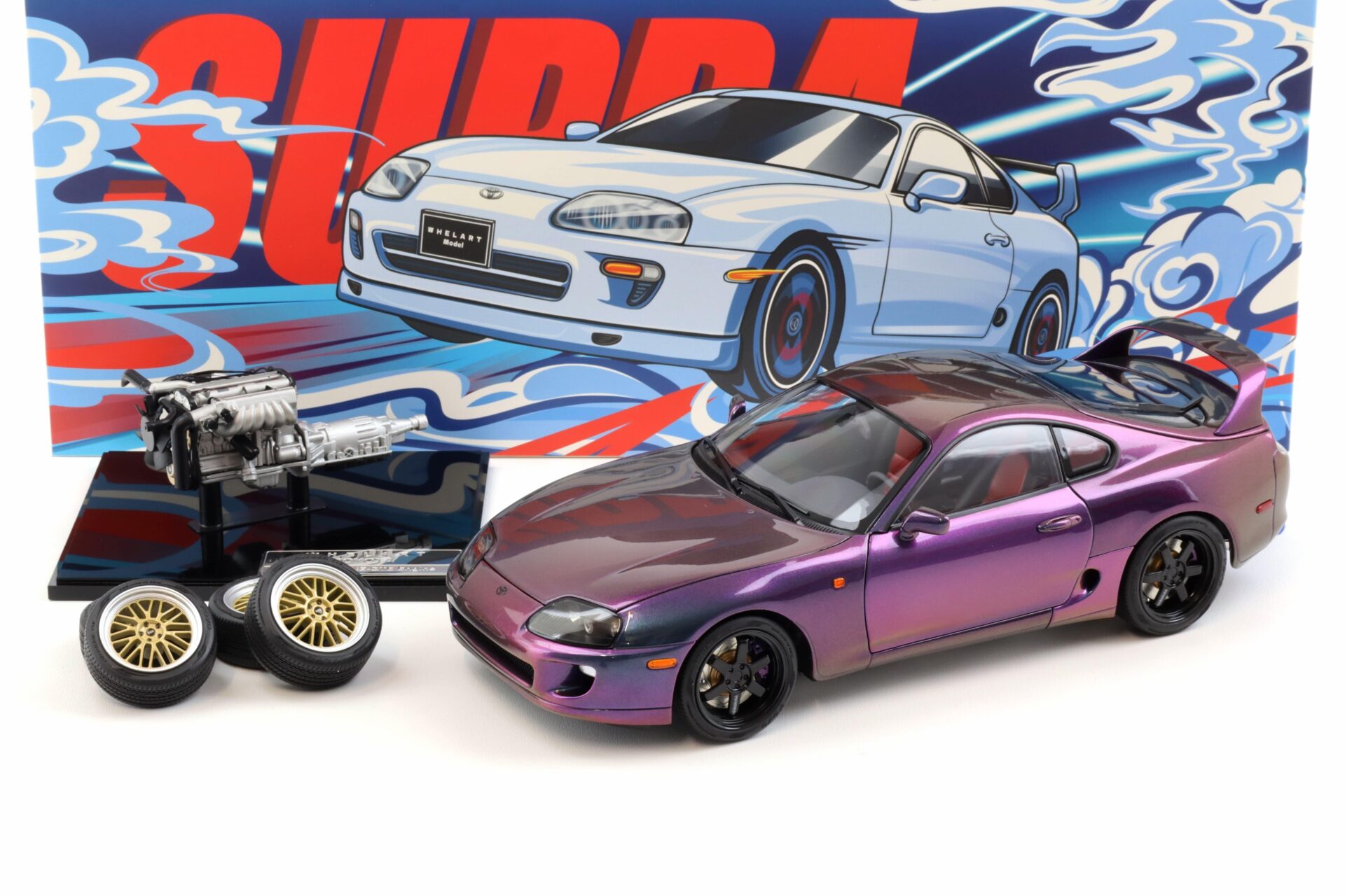 ID 101035 orig.jpg 1:18 WHELART Toyota Supra A80 Coupe Midnight purple LHD with engine + wheels