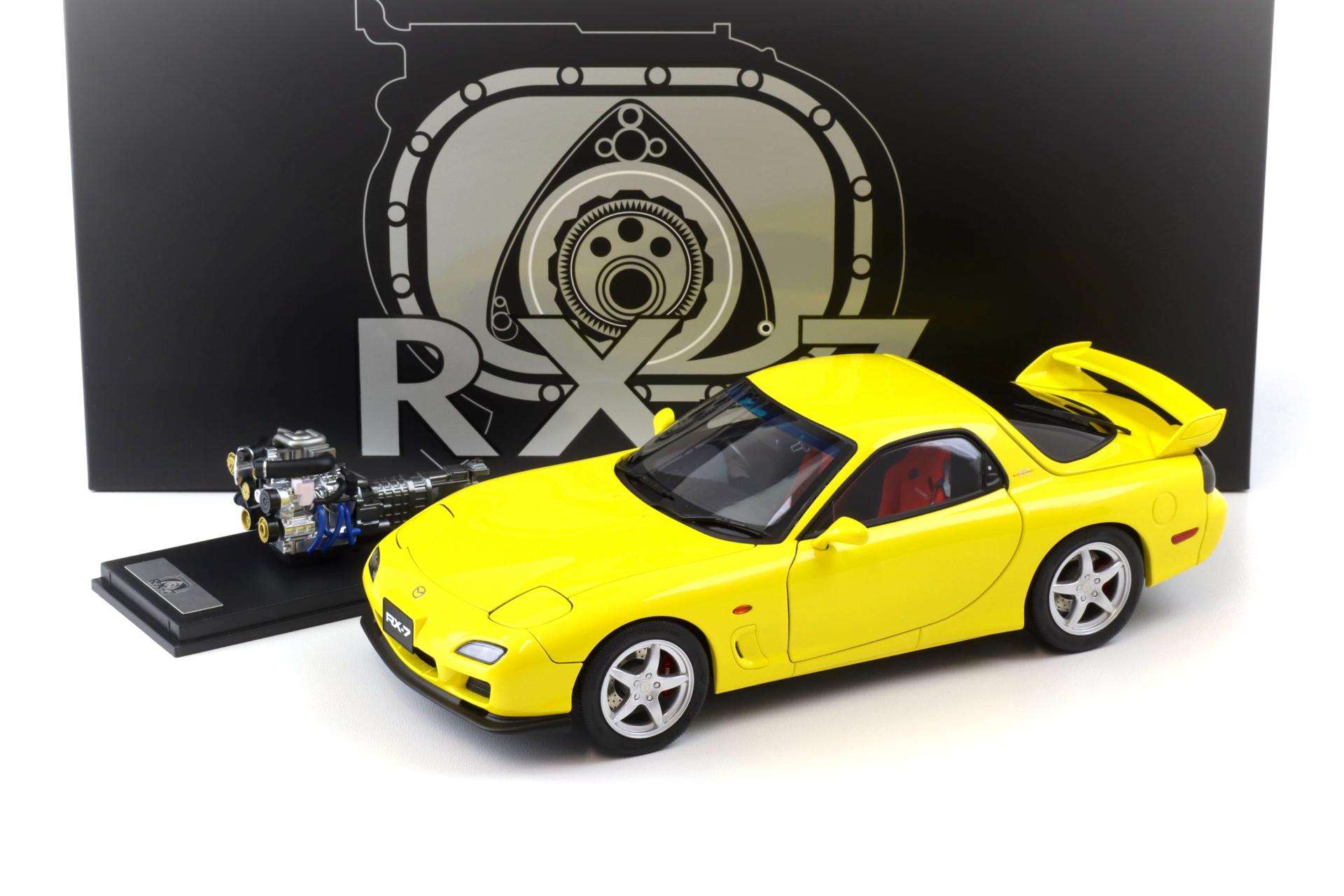 ID 101049 orig 1.jpg 1:18 Polar Master Mazda RX-7 Bathurst R Coupe yellow with engine PLM22-001-5